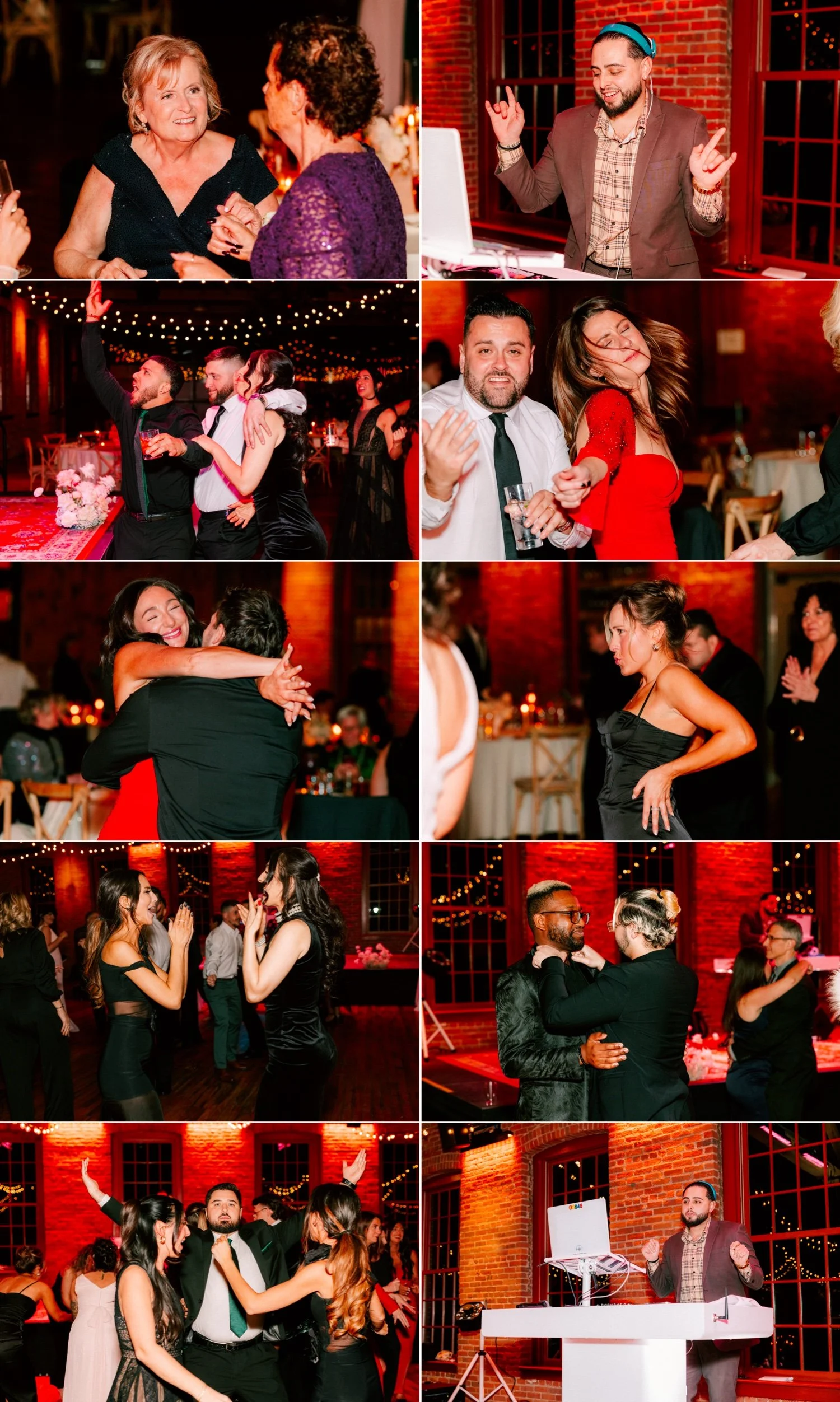  wedding guests dancing during reception at city winery hudson valley 