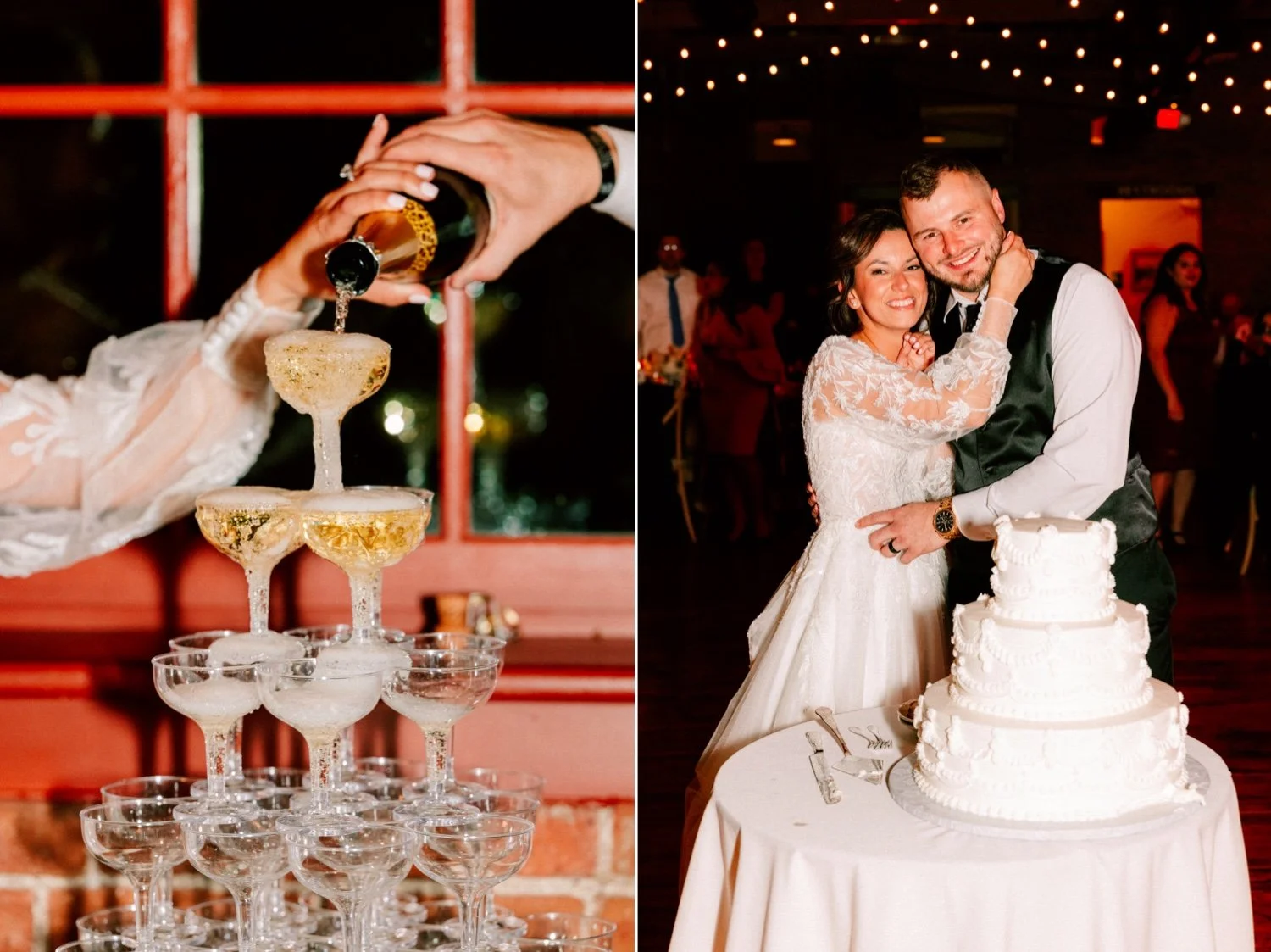  pouring the champagne tower and cutting the cake at city winery hudson valley 