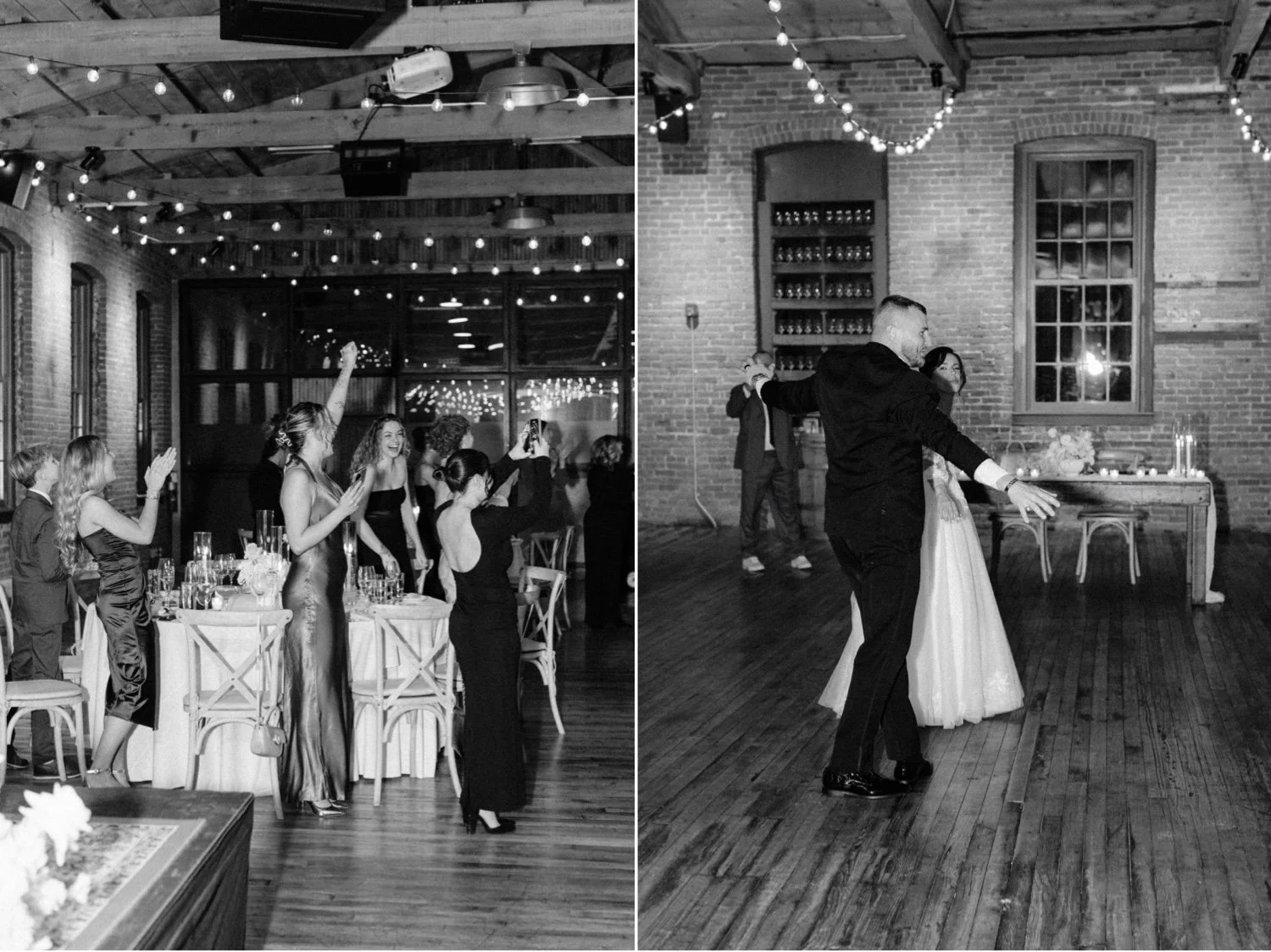  bride and groom introductions into reception at city winery hudson valley  