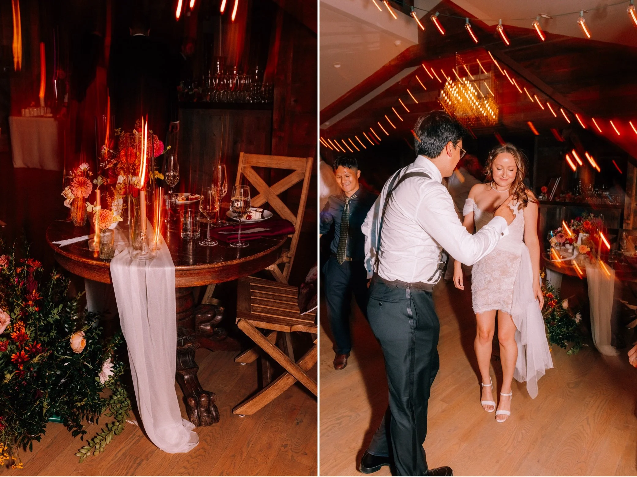 sunset during intimate hudson valley wedding at Lambs Hill