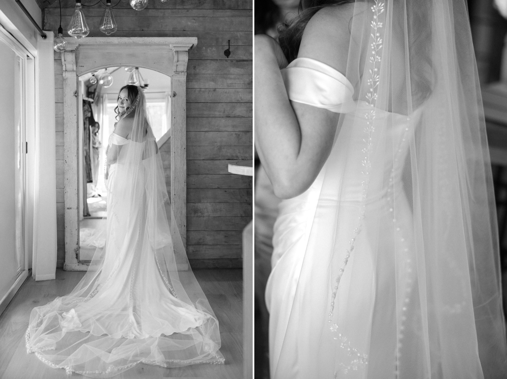 black and white wedding photographs at lambs hill venue