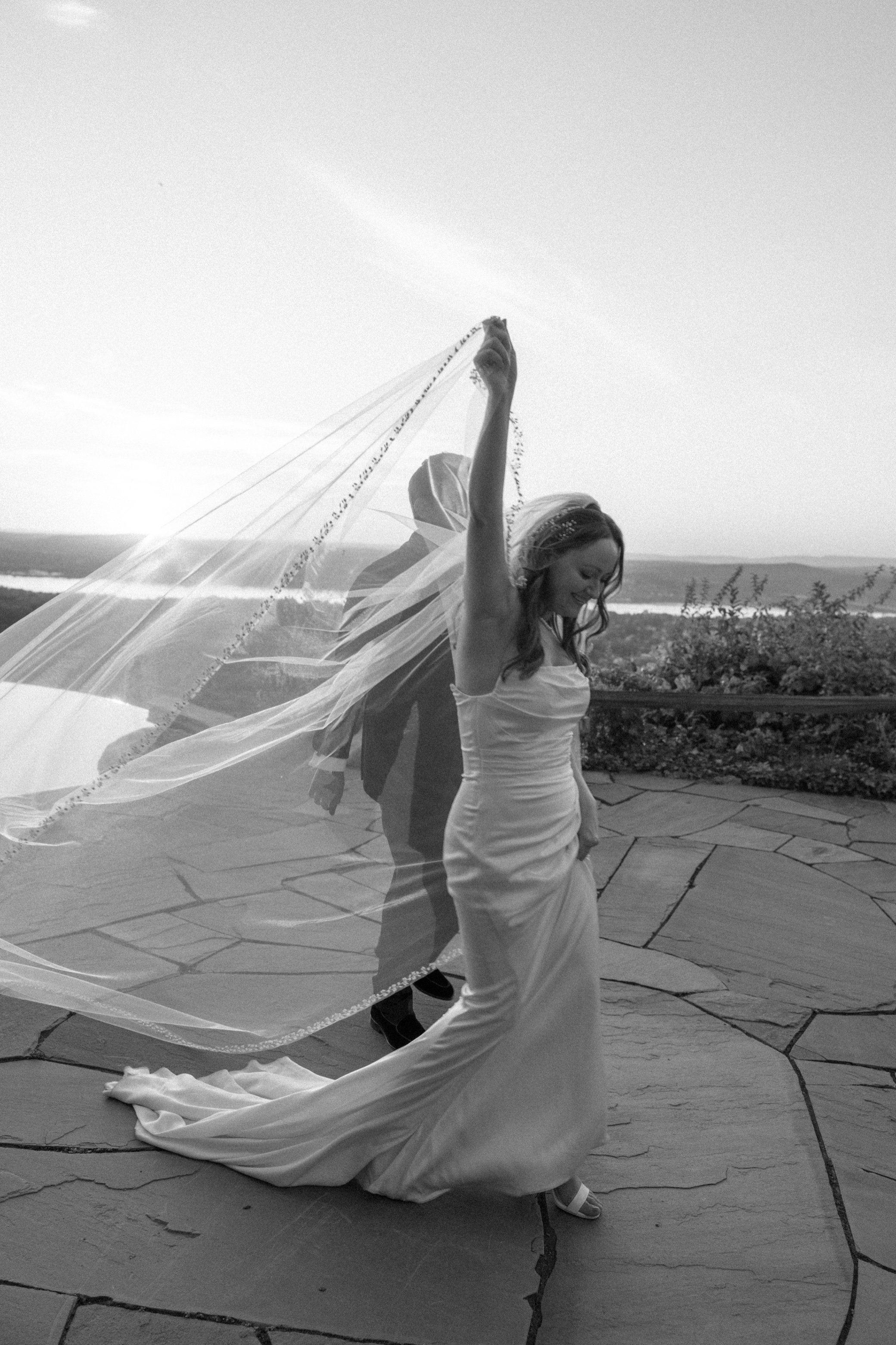 black and white wedding photographs at lambs hill venue