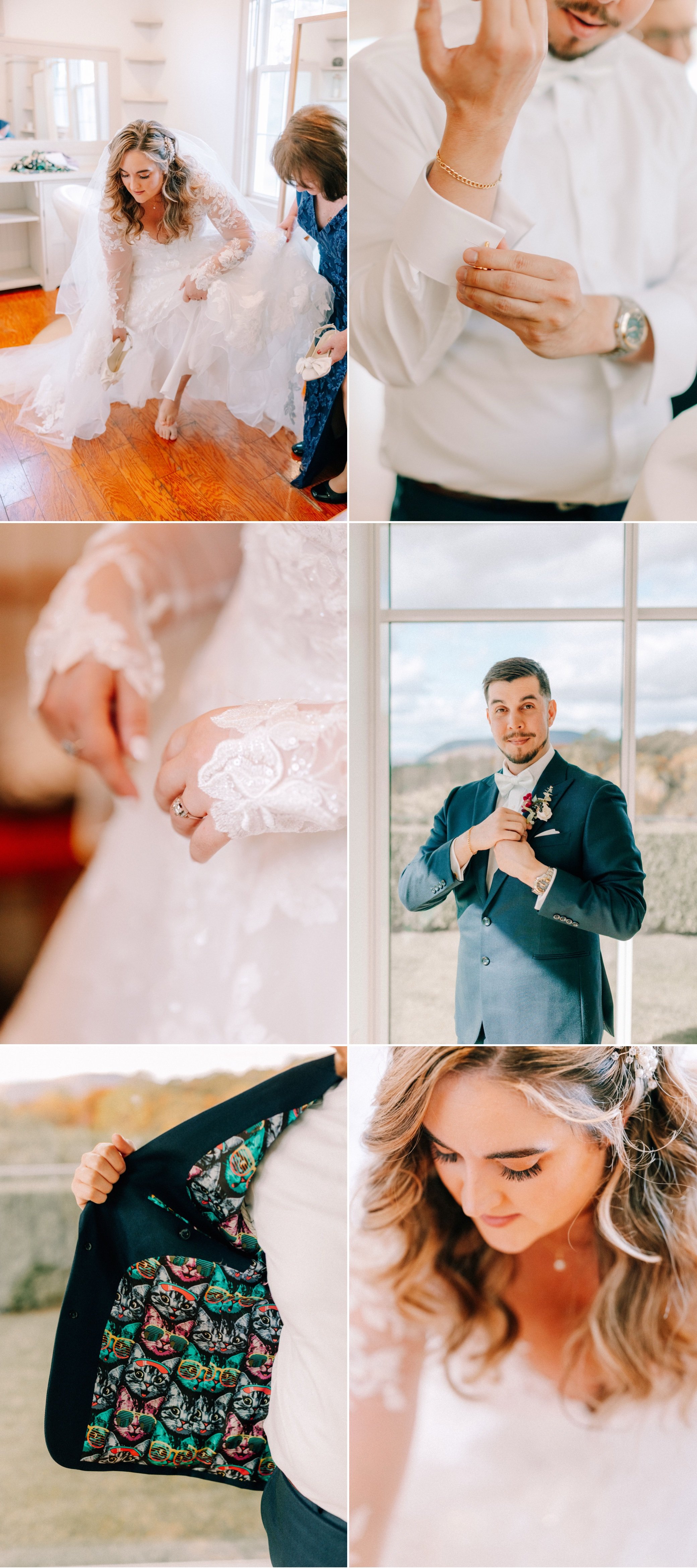  getting ready wedding photos at the garrison 