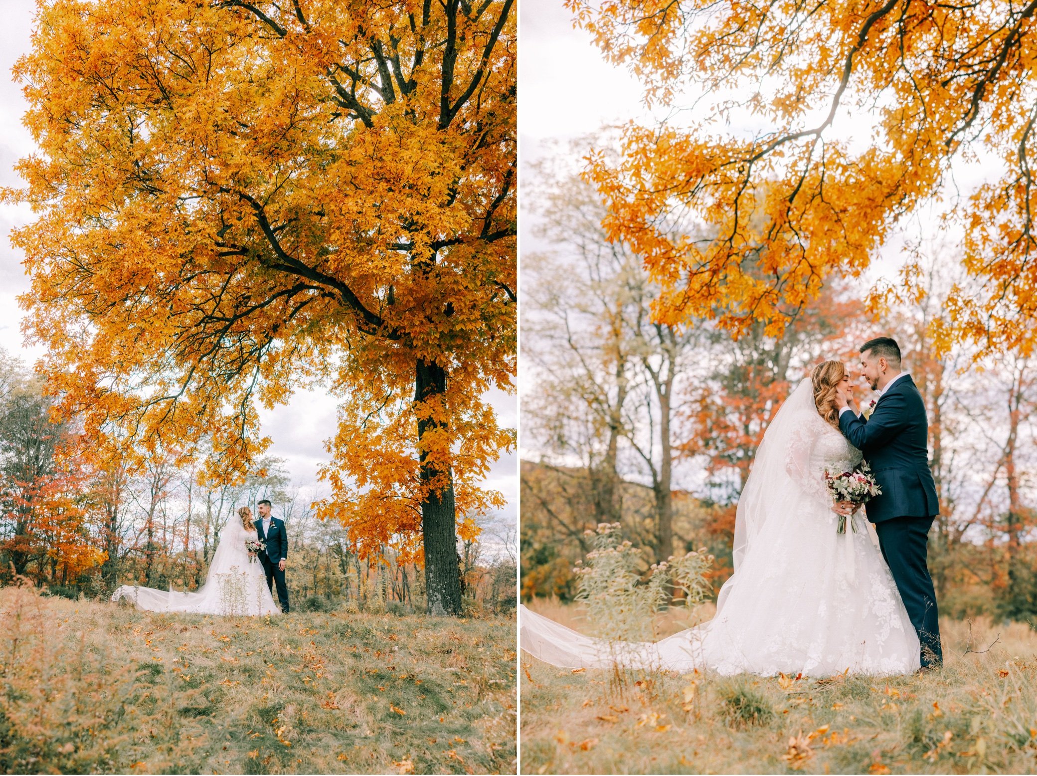  autumn wedding with orange tree at the garrison 