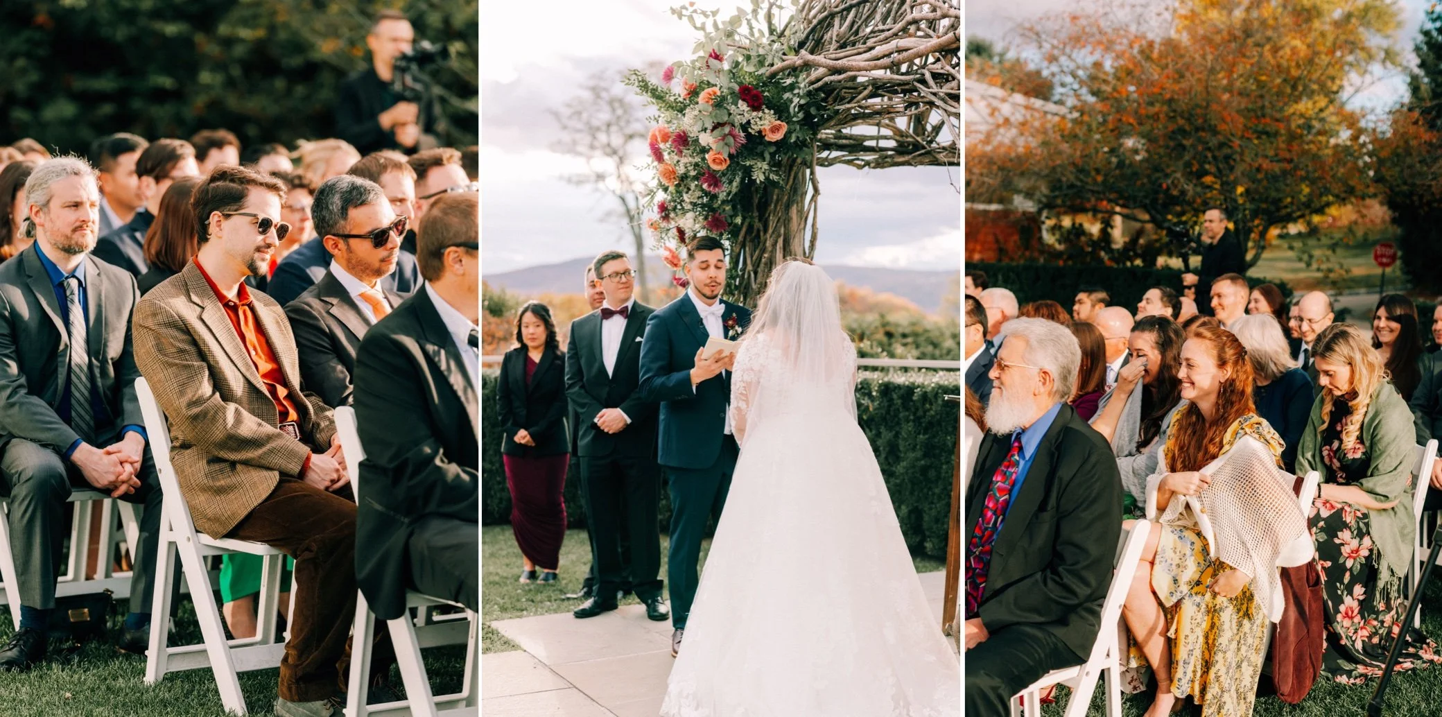  autumn wedding ceremony at the garrison 