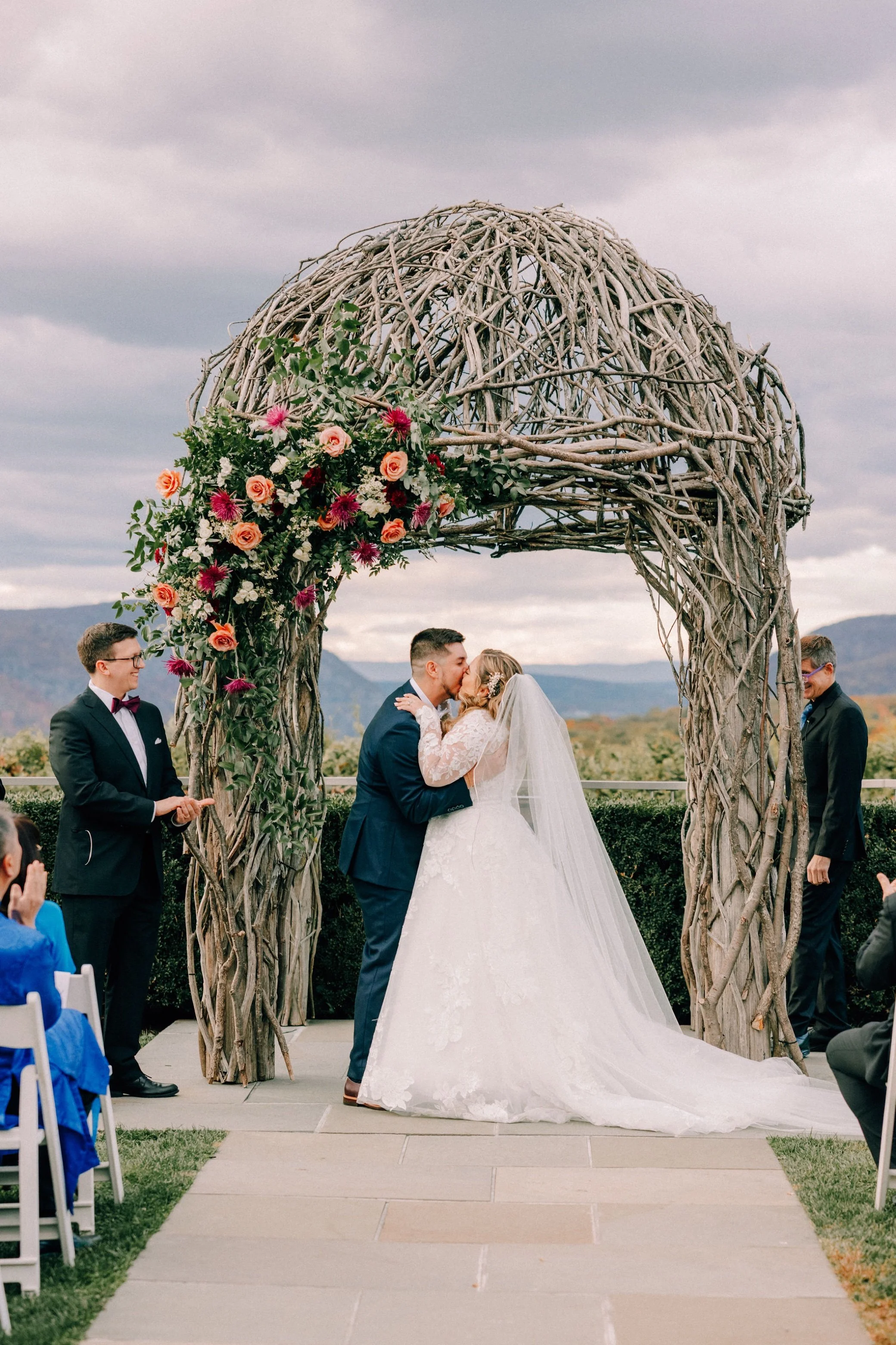  hudson valley october wedding ceremony at the garrison 