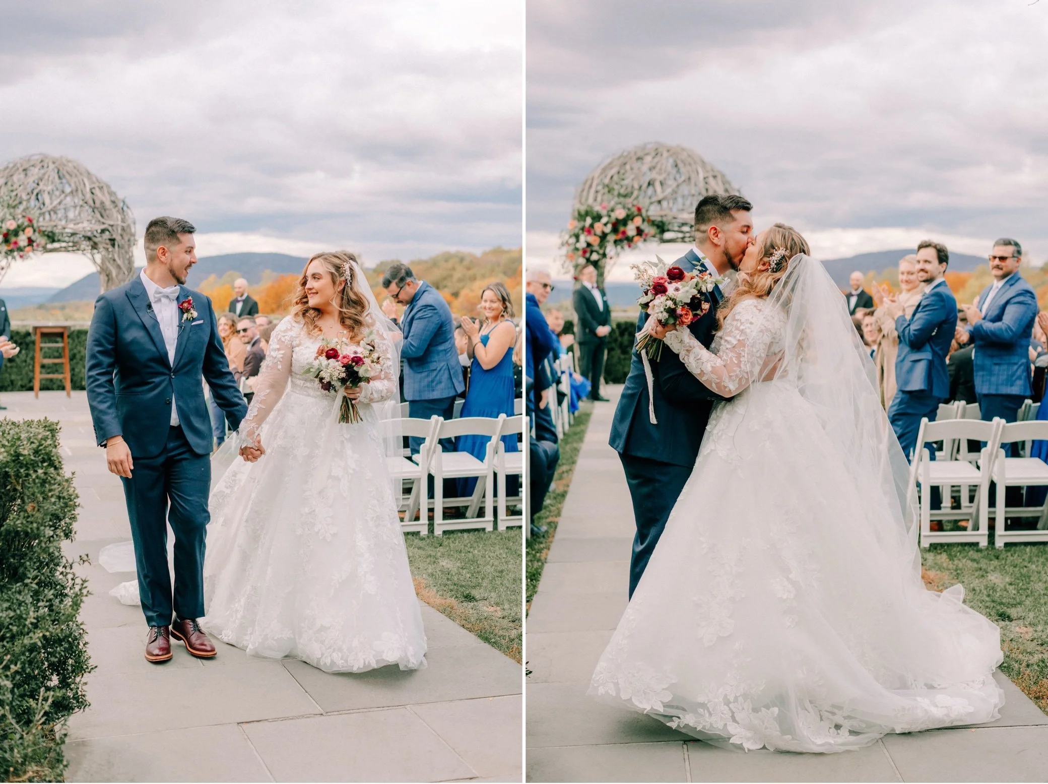  hudson valley autumn wedding cremony at the garrison 