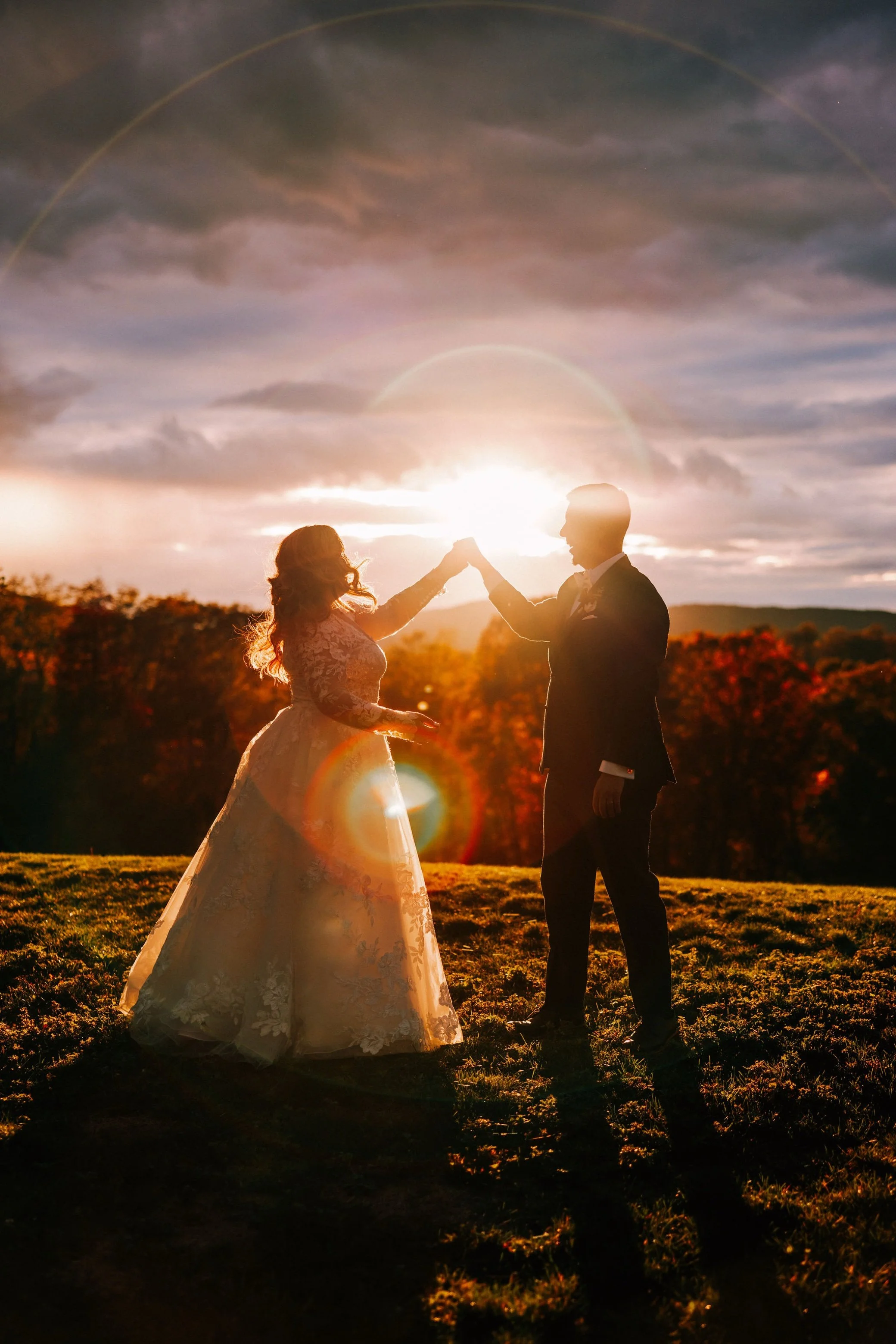  sunset wedding photos at the garrison 