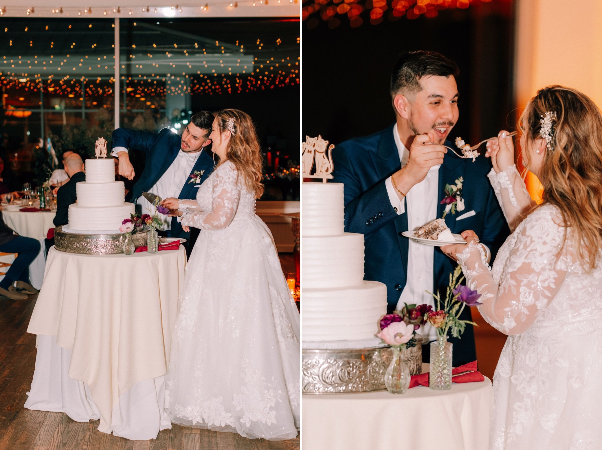  wedding cake cutting at the garrison 