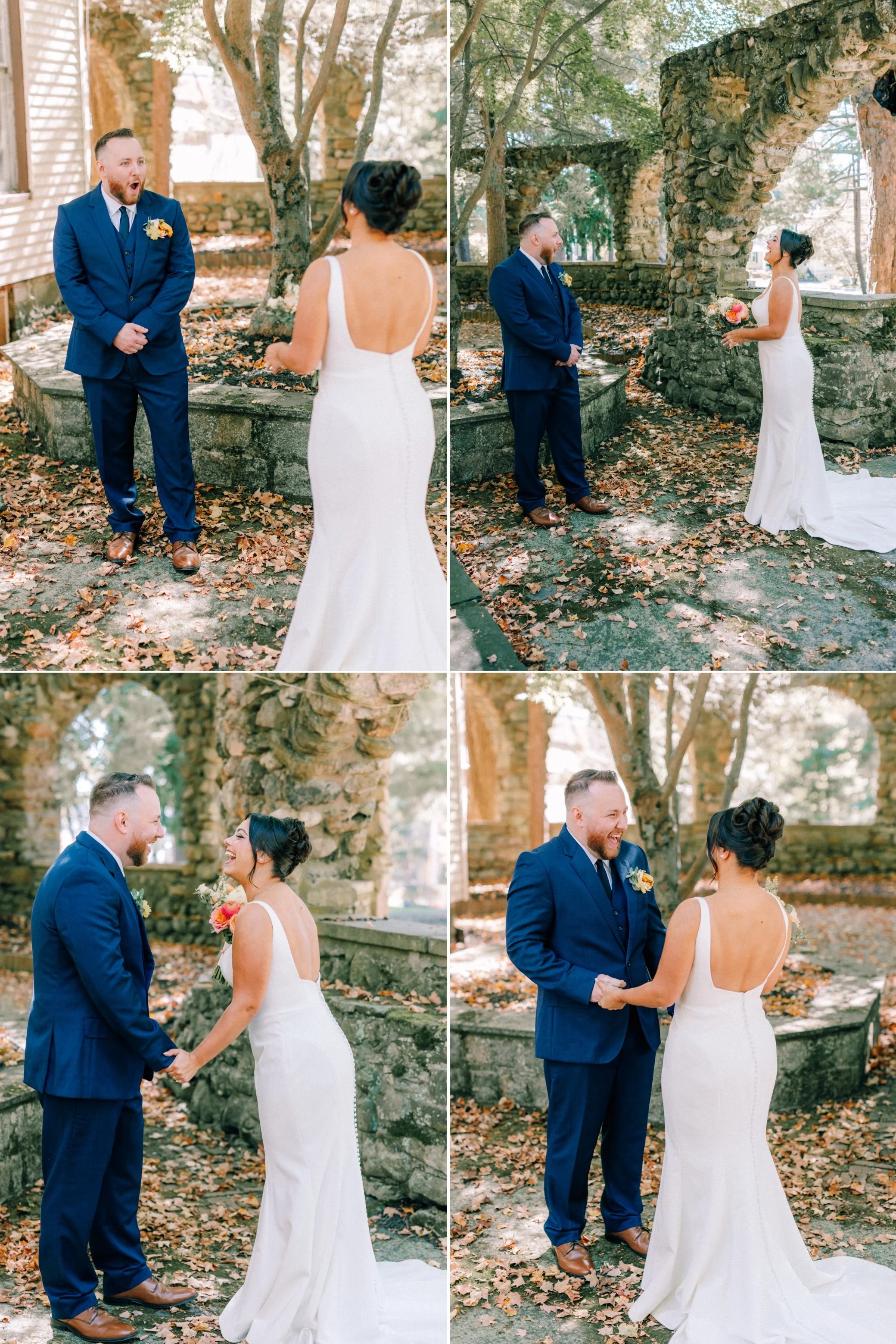  wedding couples first look at brotherhood winery 