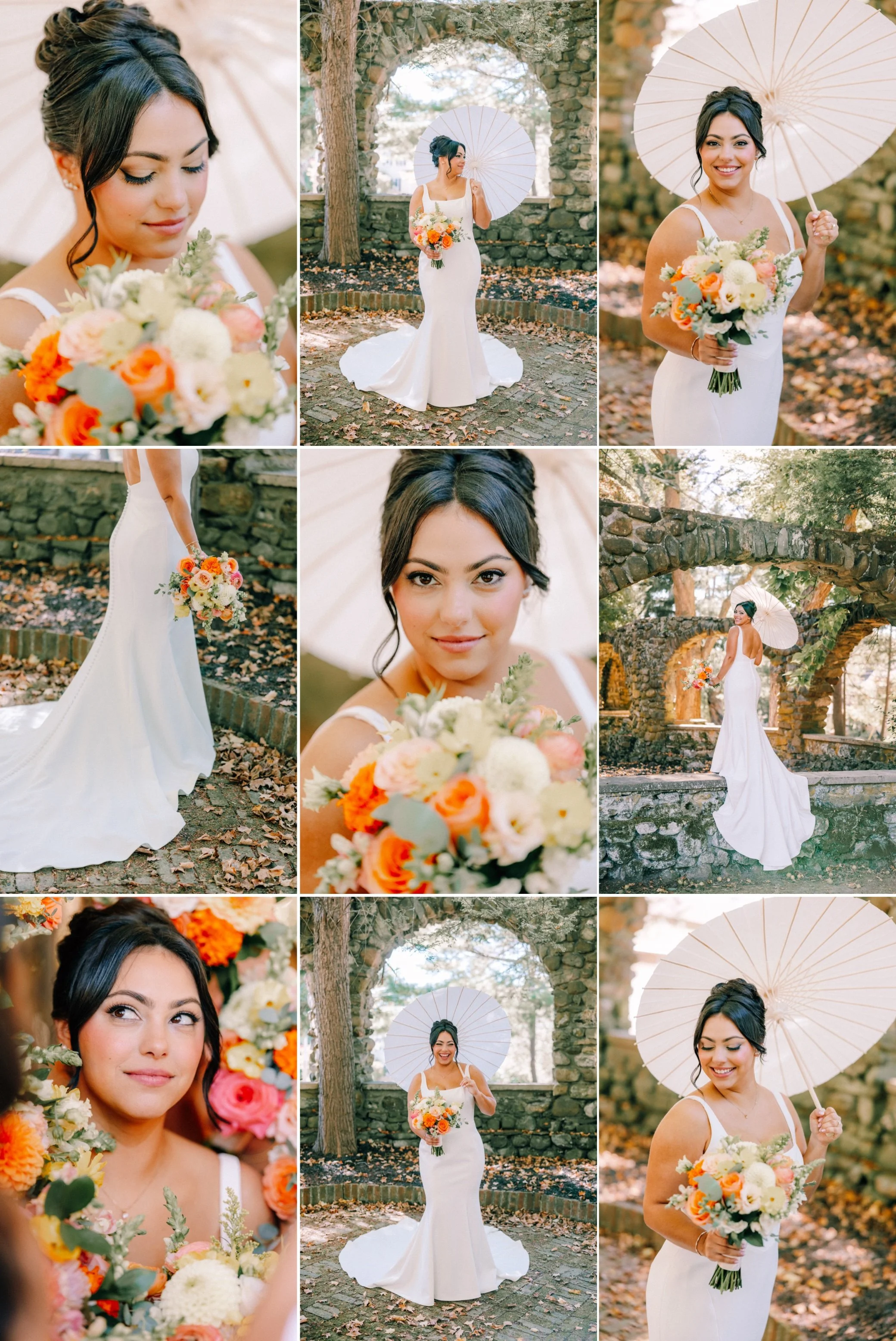  wedding photographs of bride at Brotherhood Winery 