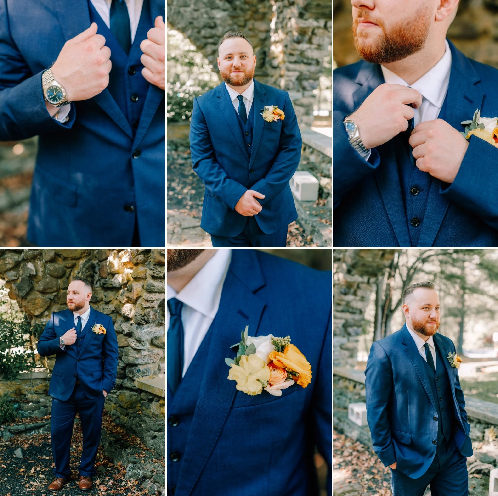  wedding photographs of groom at brotherhood winery 