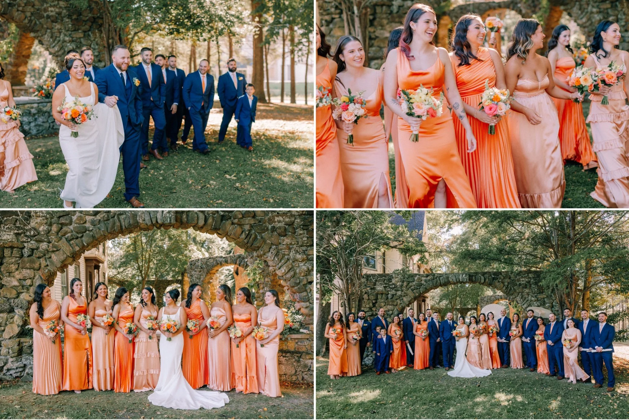  bridal party at brotherhood winery 