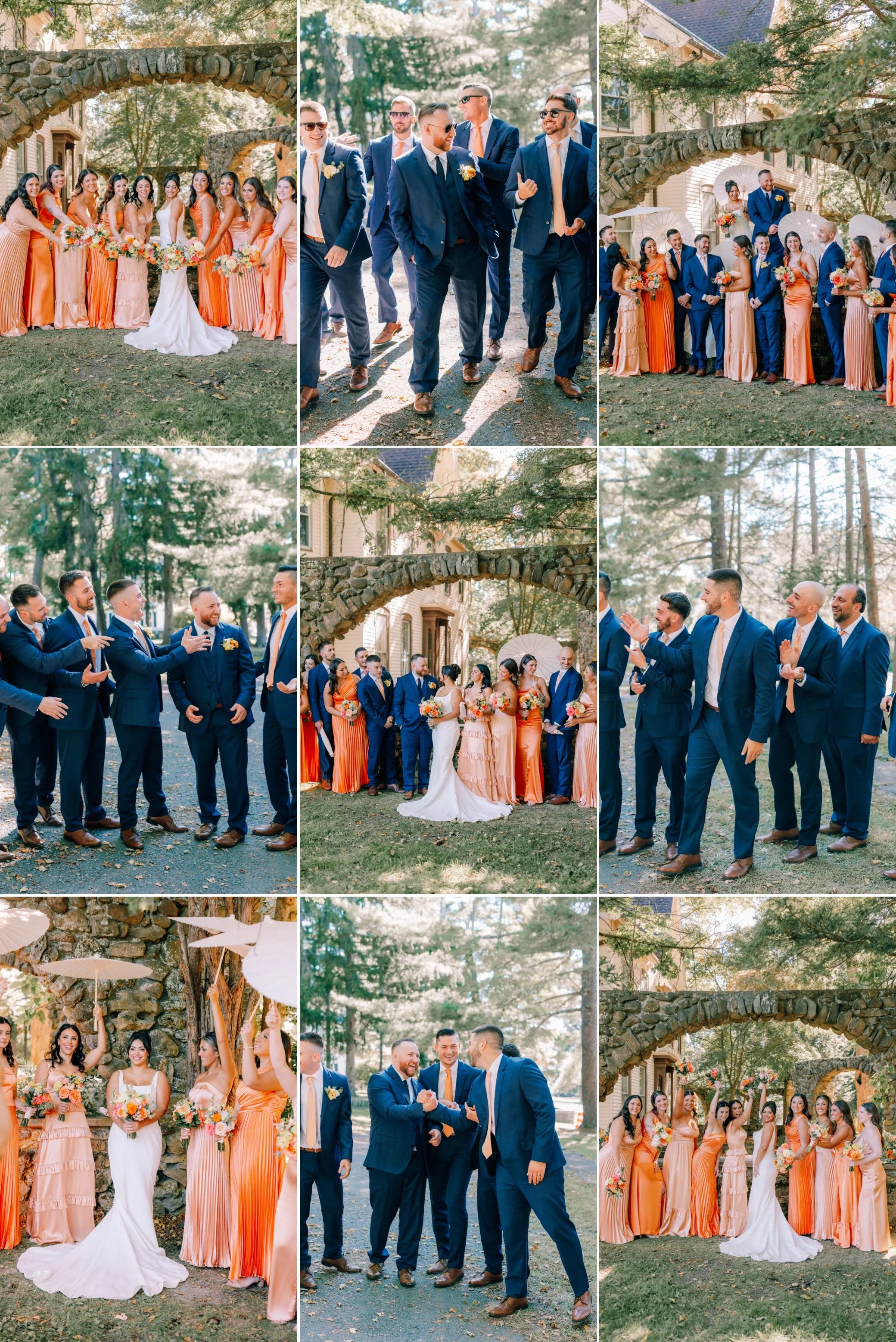  wedding photographs of bridal party at brotherhood winery 