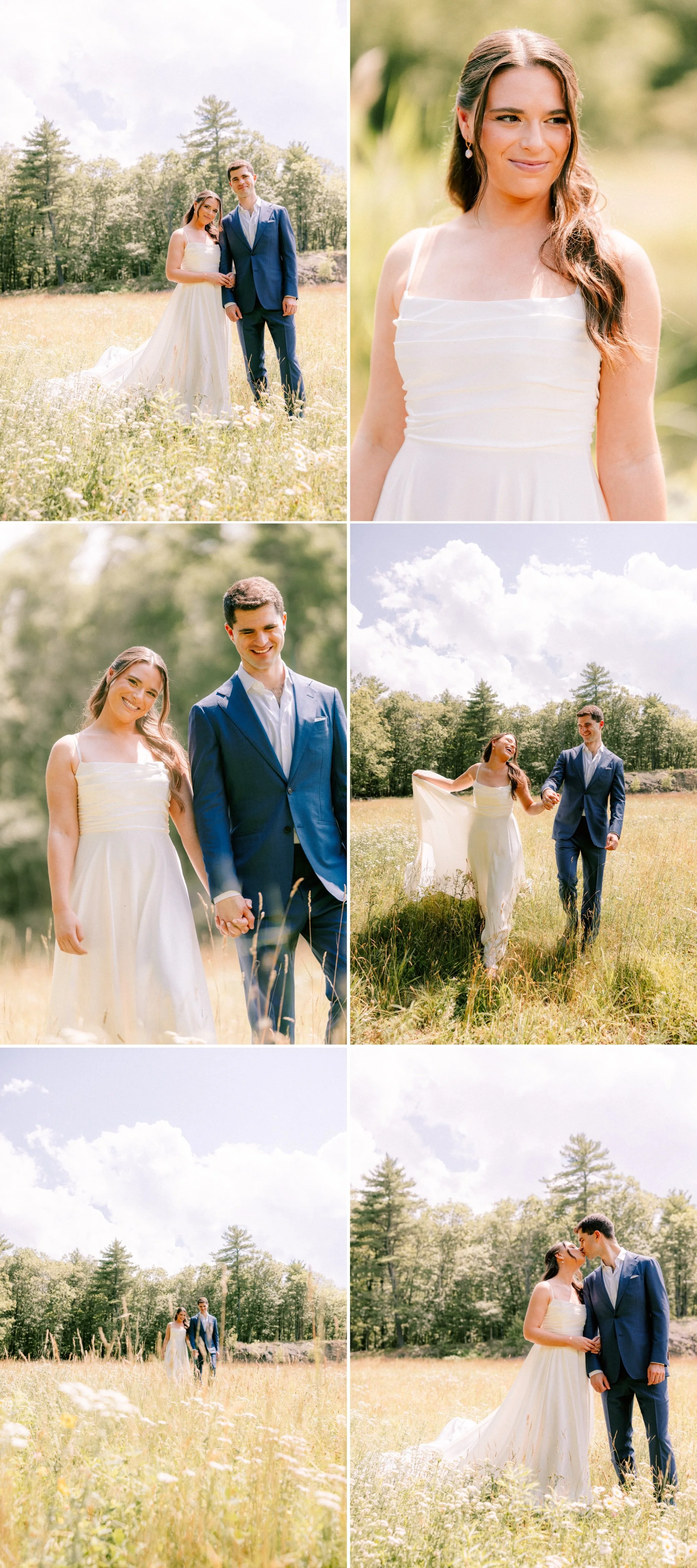wildflower field wedding photographs