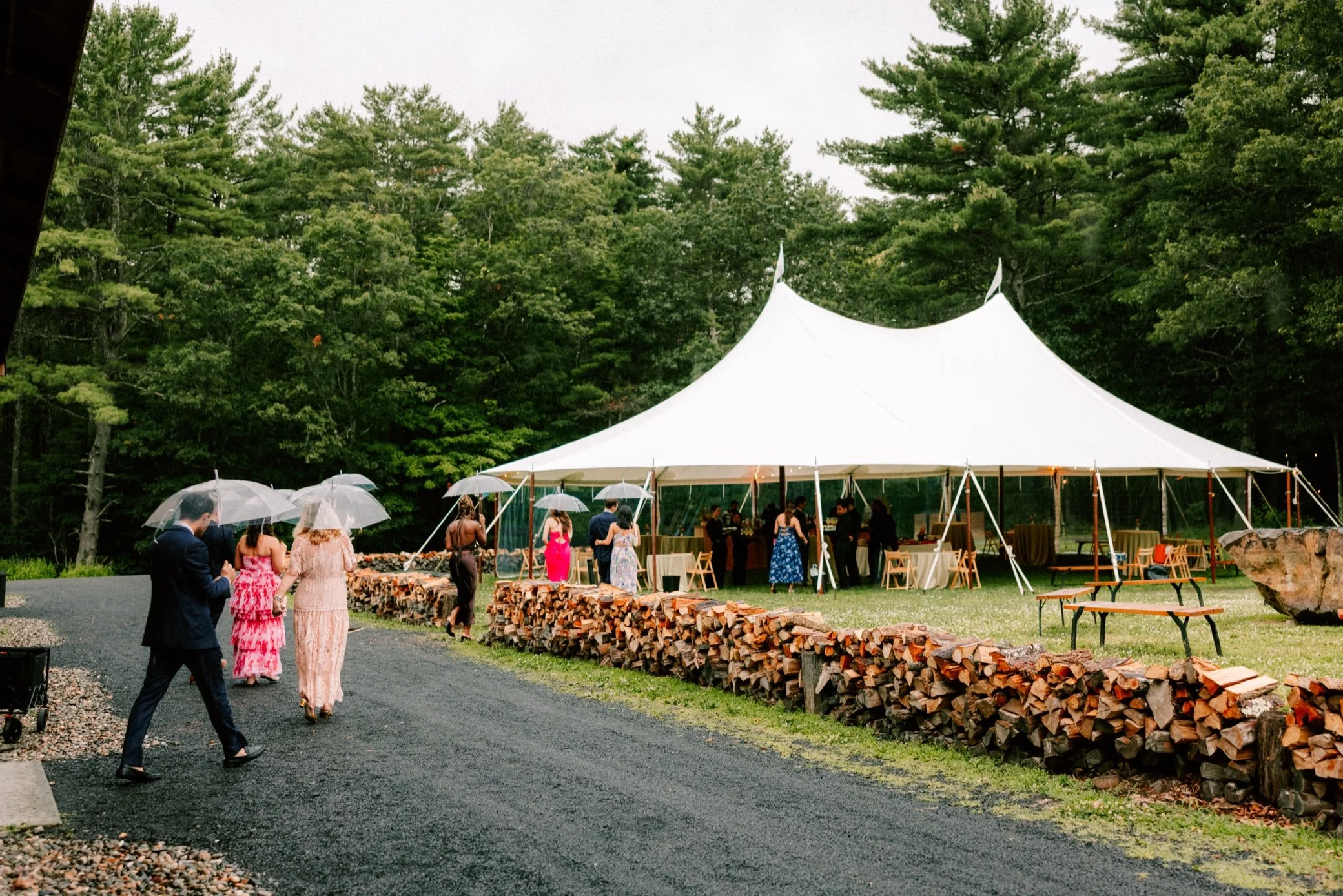 tented cocktail hour
