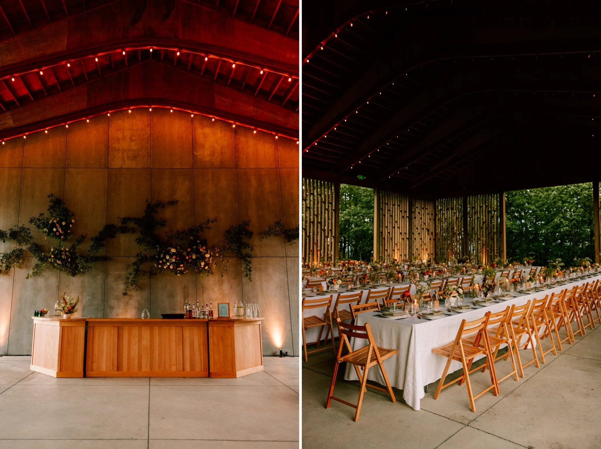 floral installation wall at gather greene