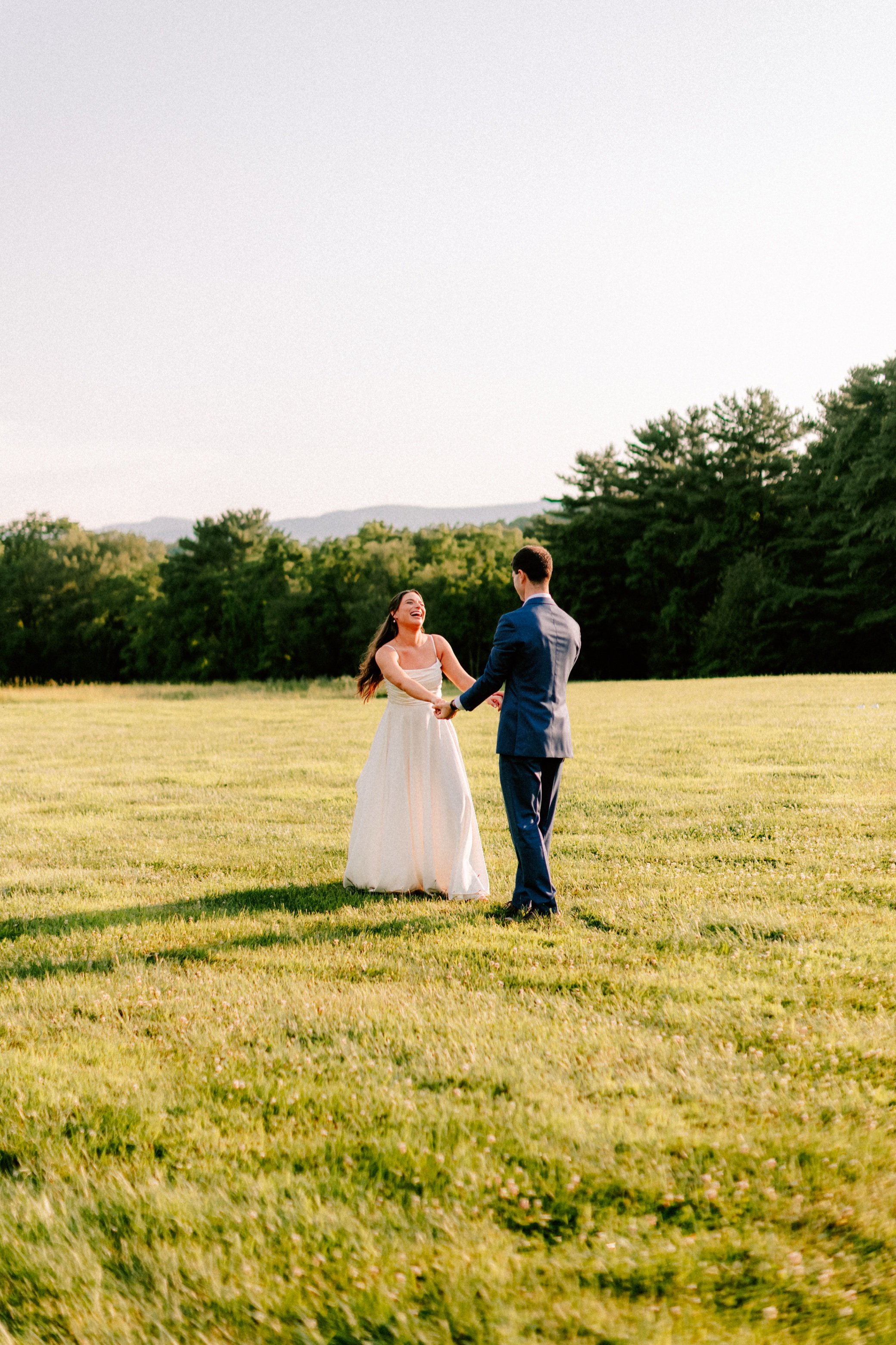  Golden hour portraits at Gather Greene during a summer wedding   