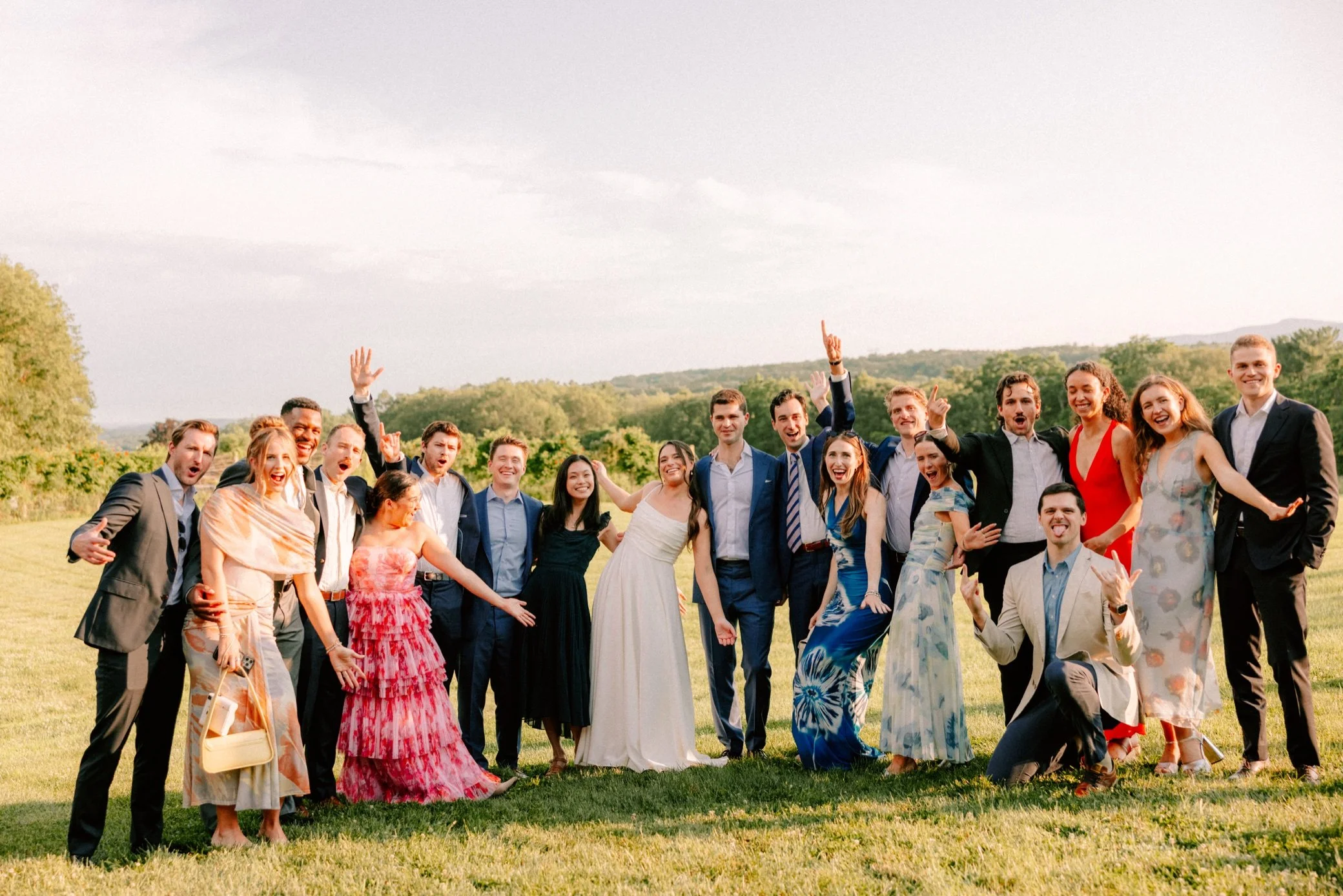  group of wedding guests at gather greene 