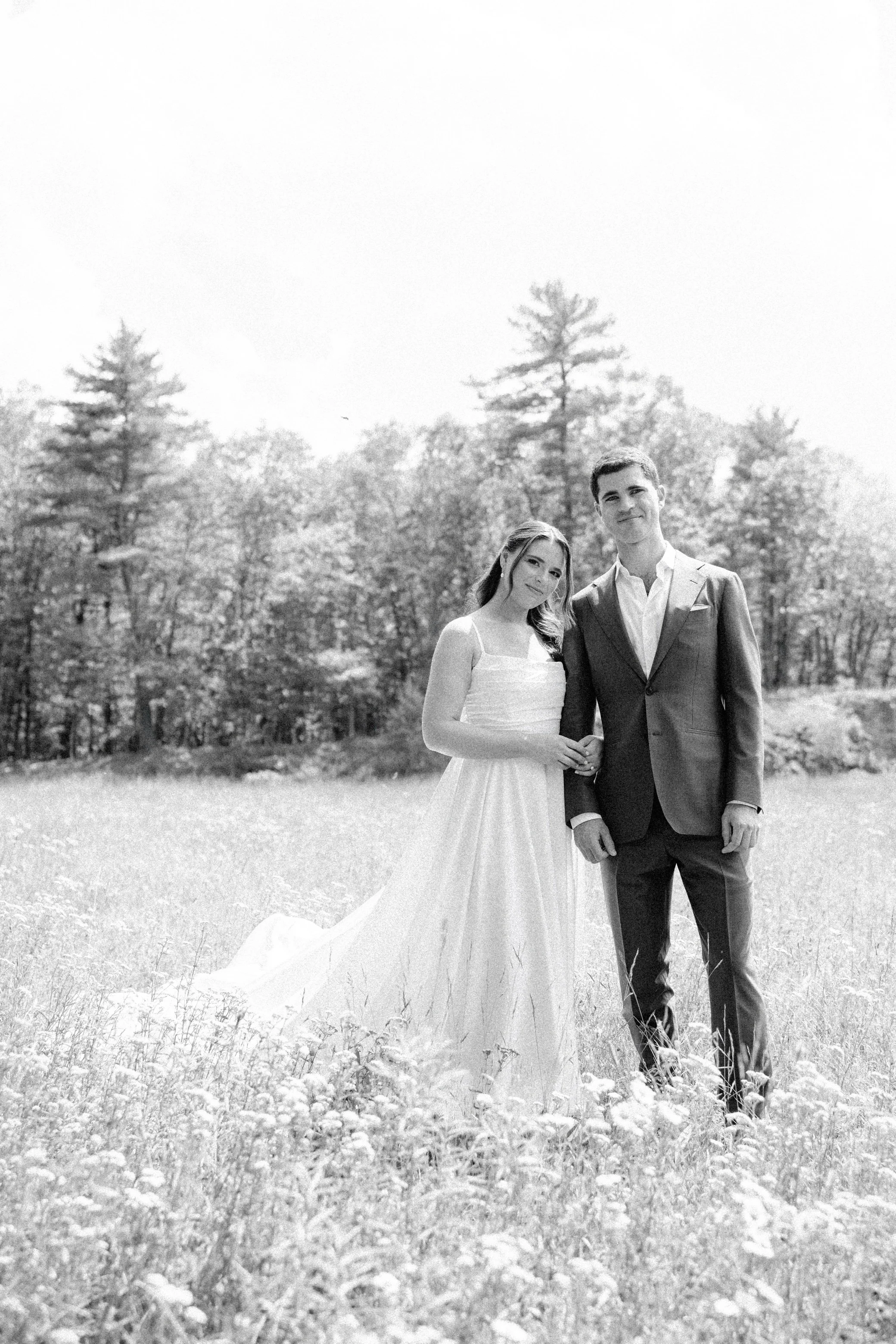  quiet film photograph of couple in wildflowe field at gather greene 