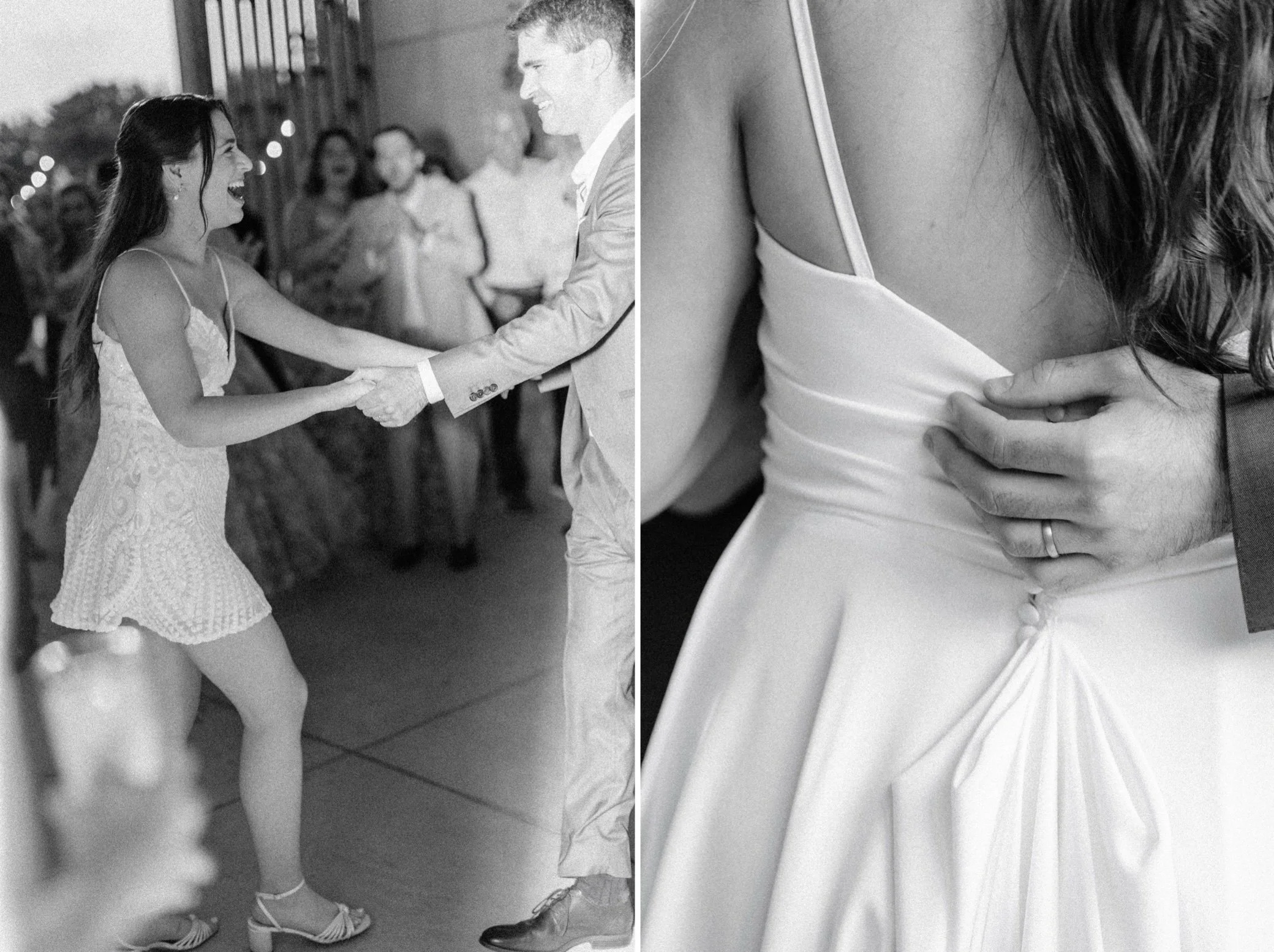  couple dancing during their gather greene wedding reception  