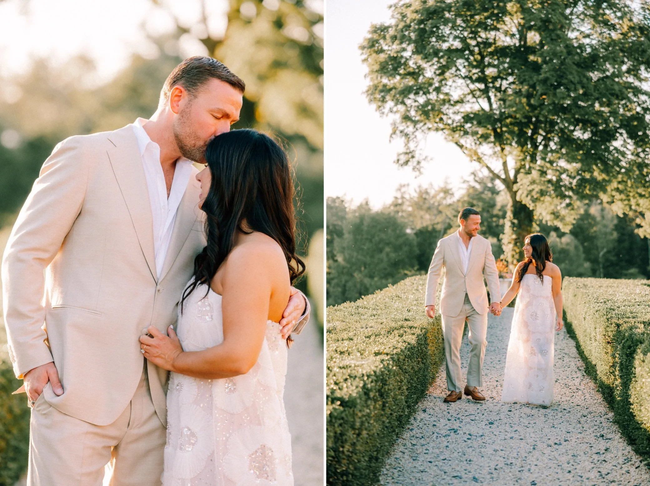  glenmere mansion wedding weekend portraits in hedge maze 