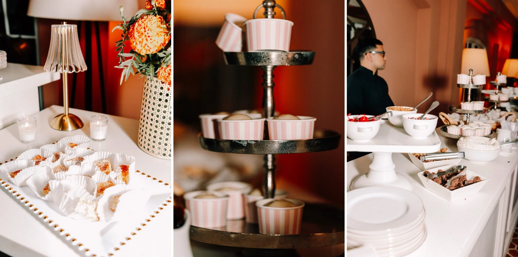  glenmere mansion welcome party desserts 