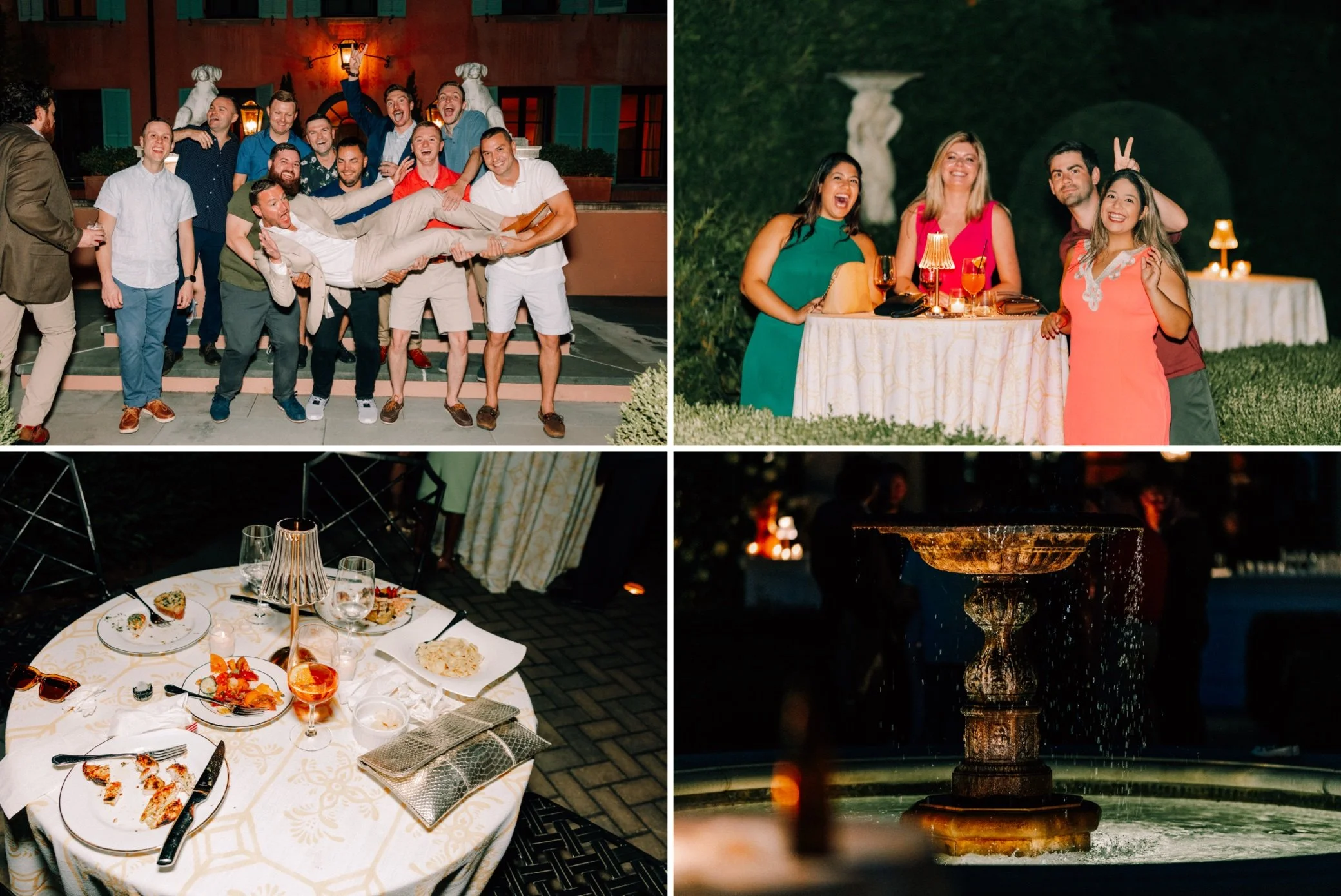  night photographs at glenmere mansion welcome party 