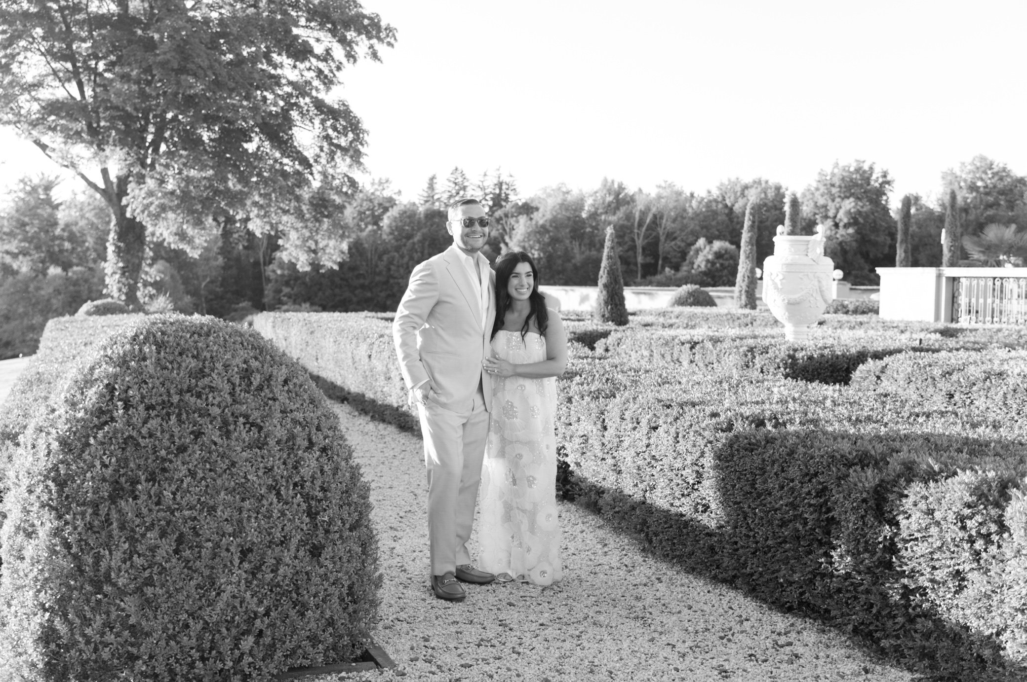  timeless wedding welcome party portraits at glenmere mansion 