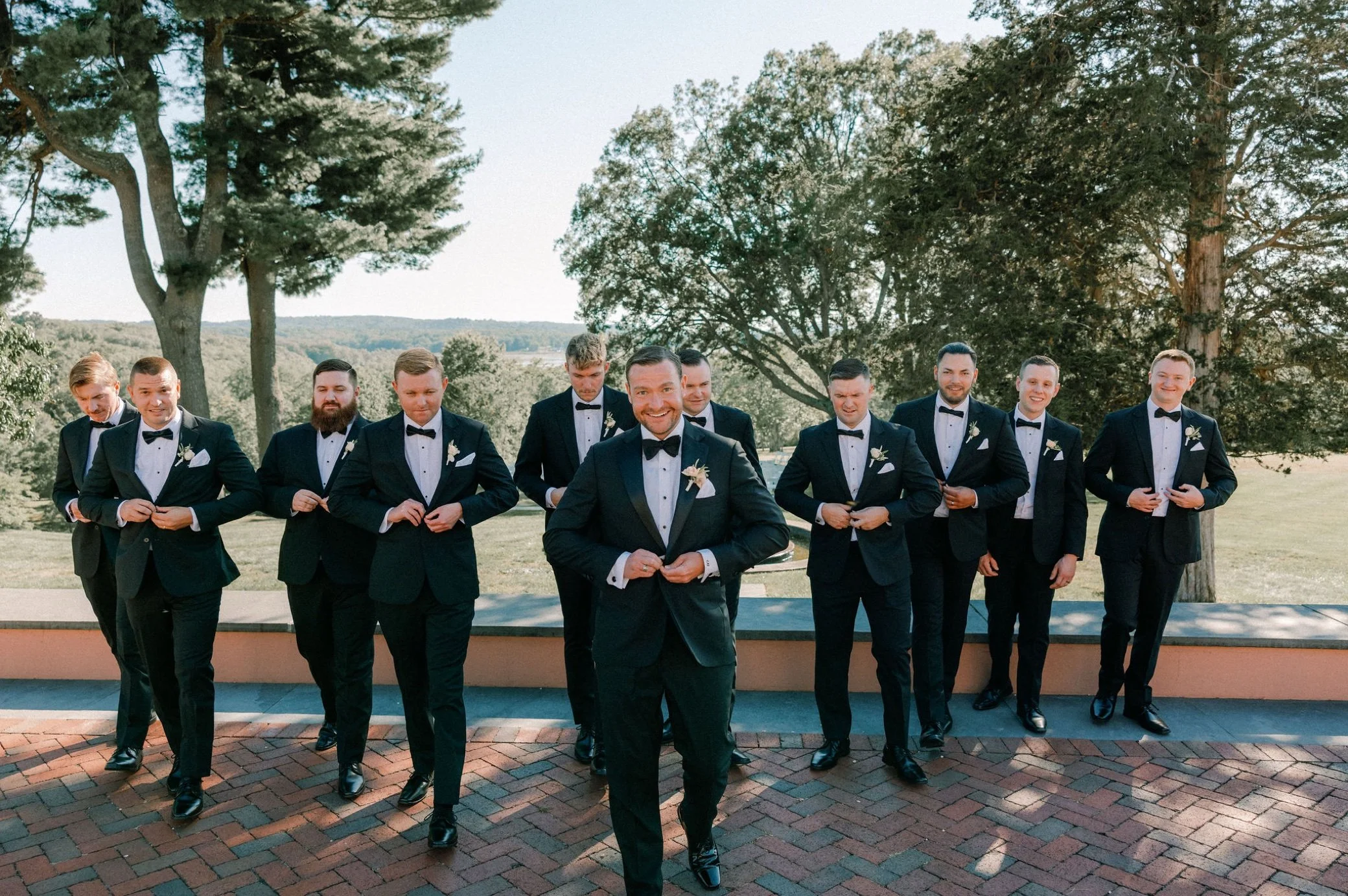  photo of groomsmen at glenmere mansion 