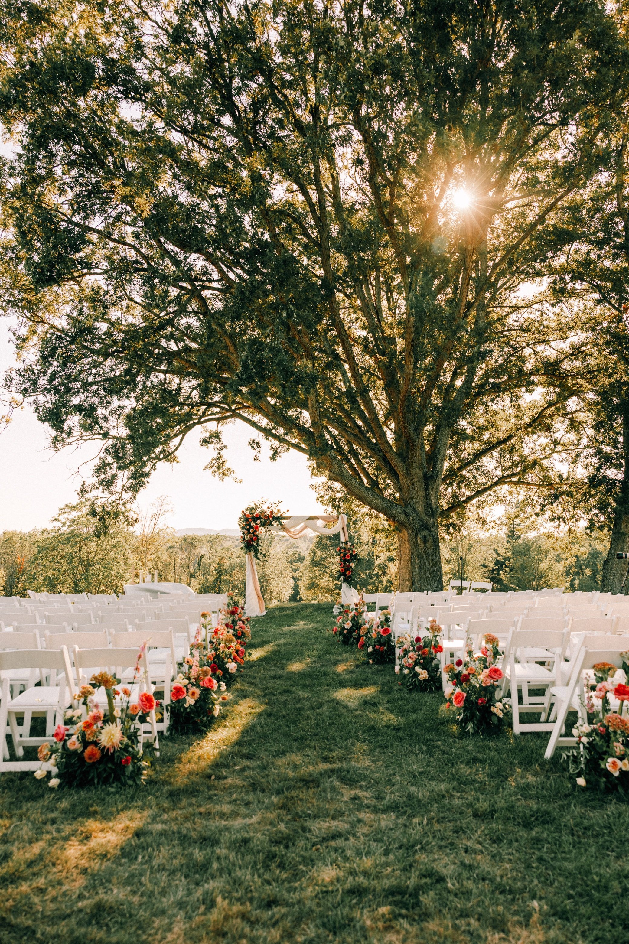  outdoor ceremony at glenmere mansion 