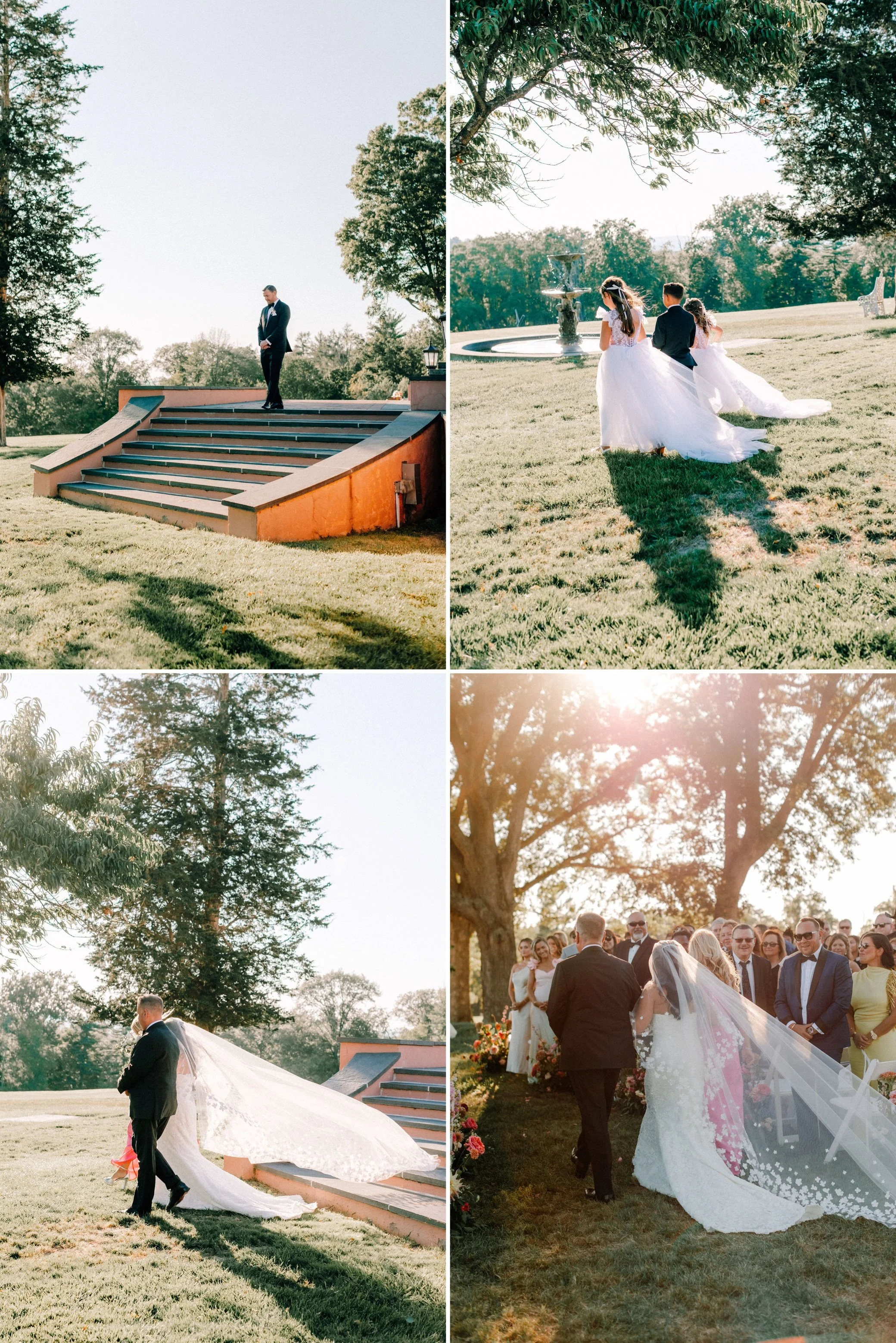  glenmere mansion wedding ceremony processional 