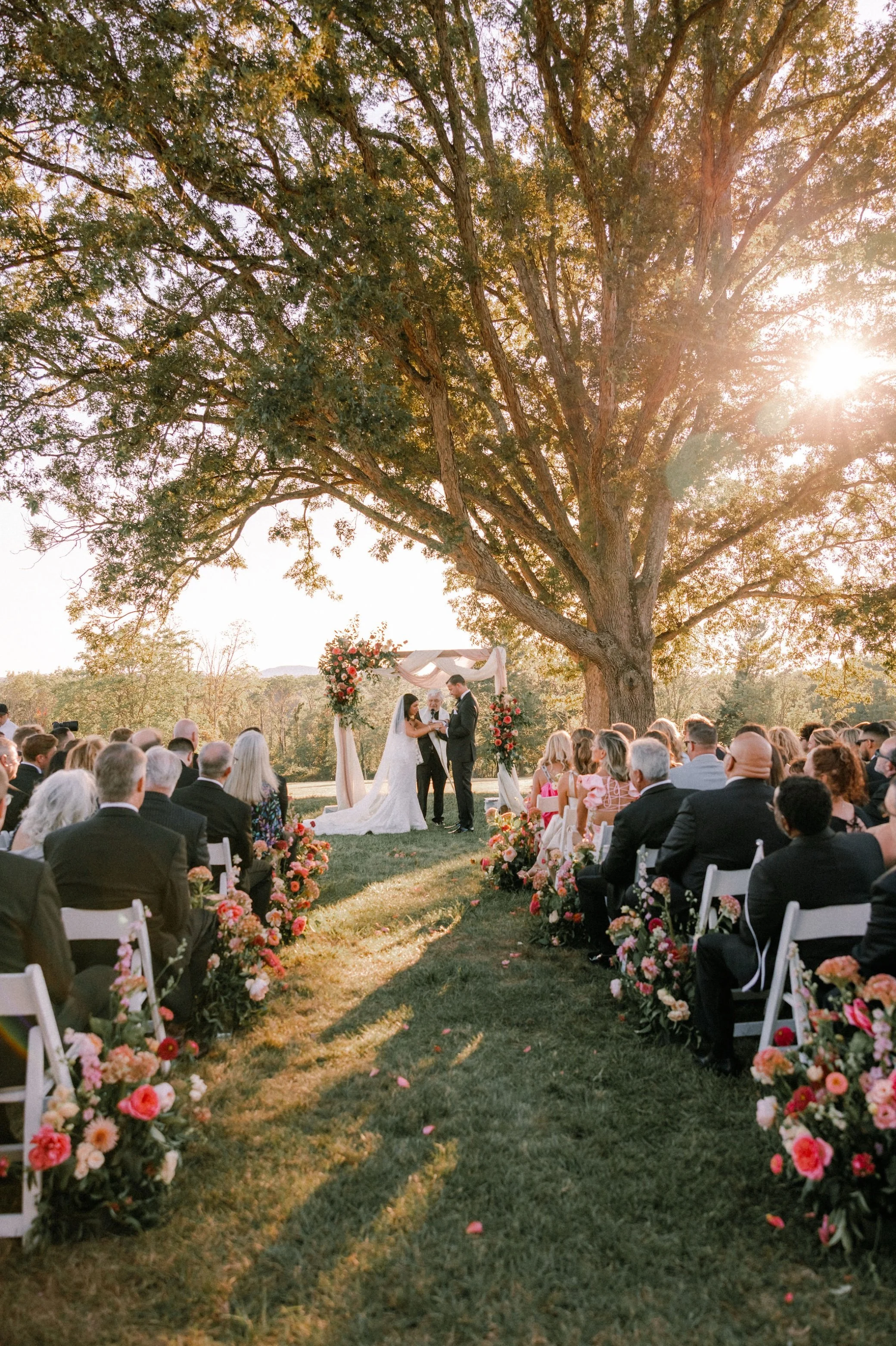  outdoor glenmere mansion wedding ceremony 