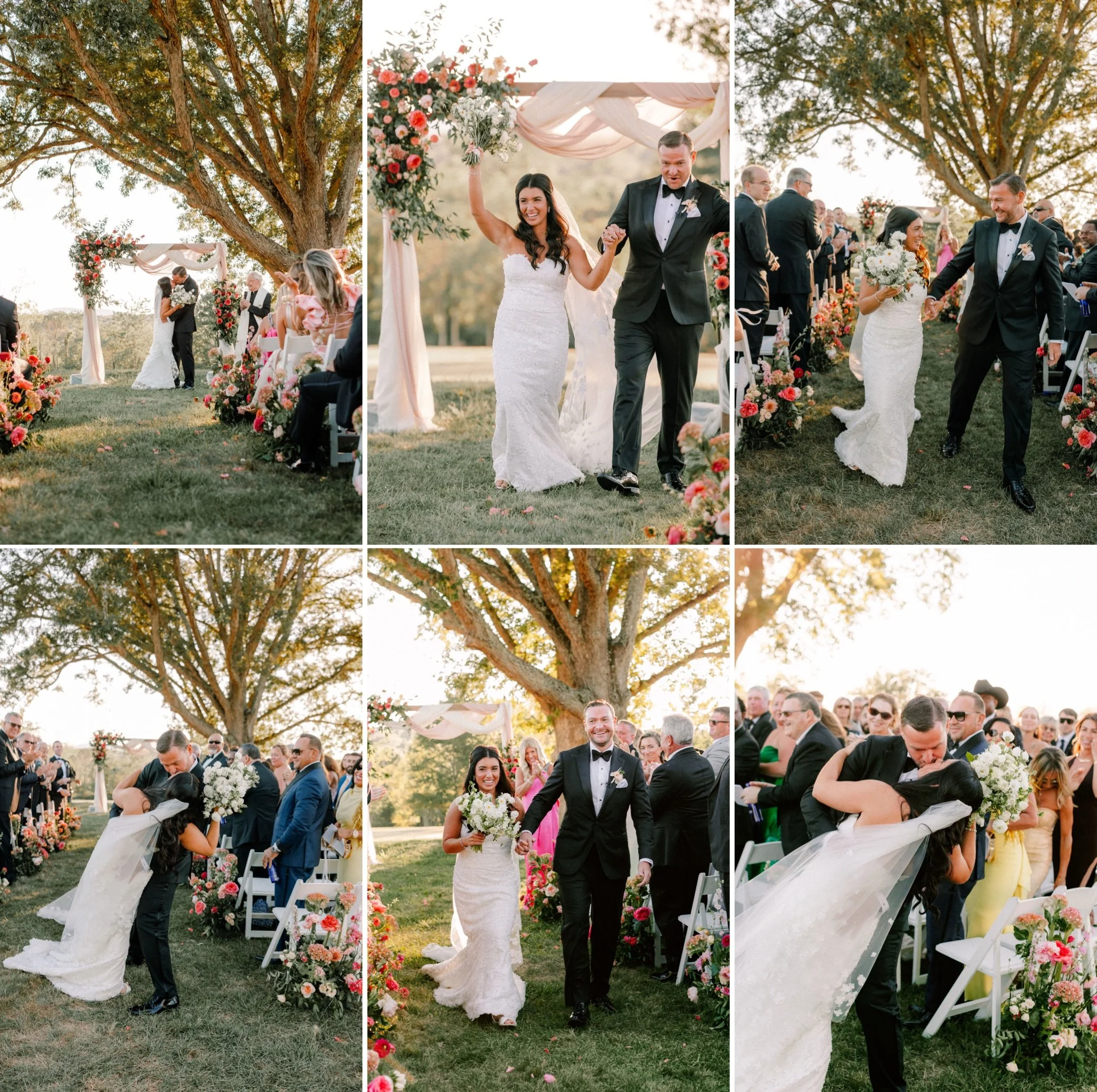  wedding ceremony recessional at glenmere mansion 