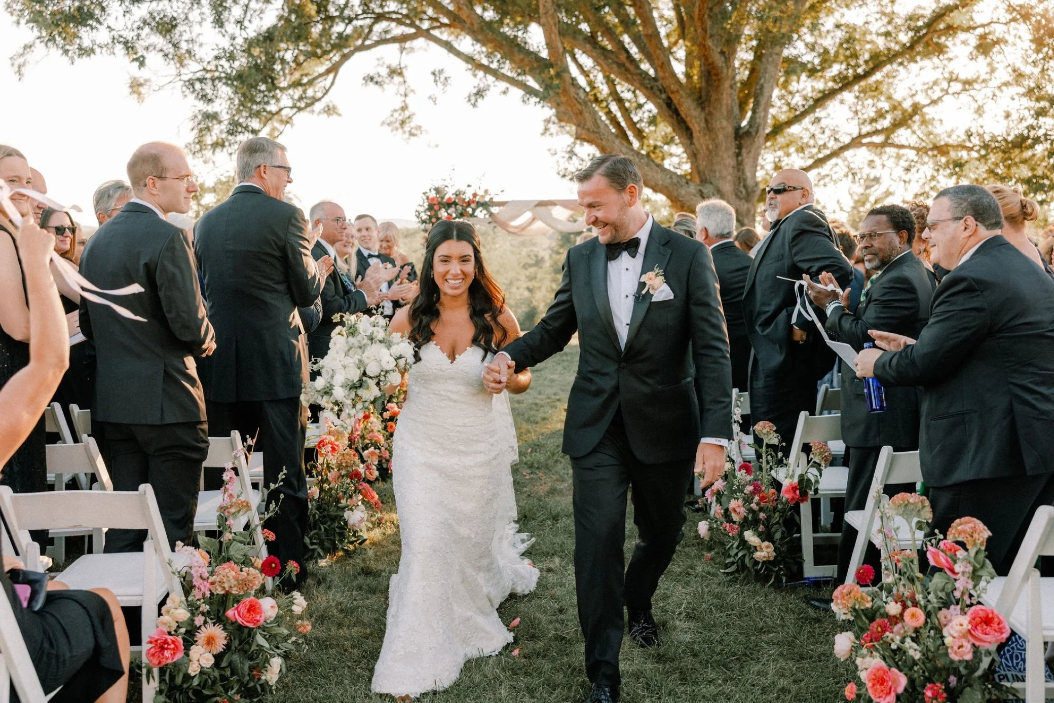  just married wedding ceremony at glenmere mansion 