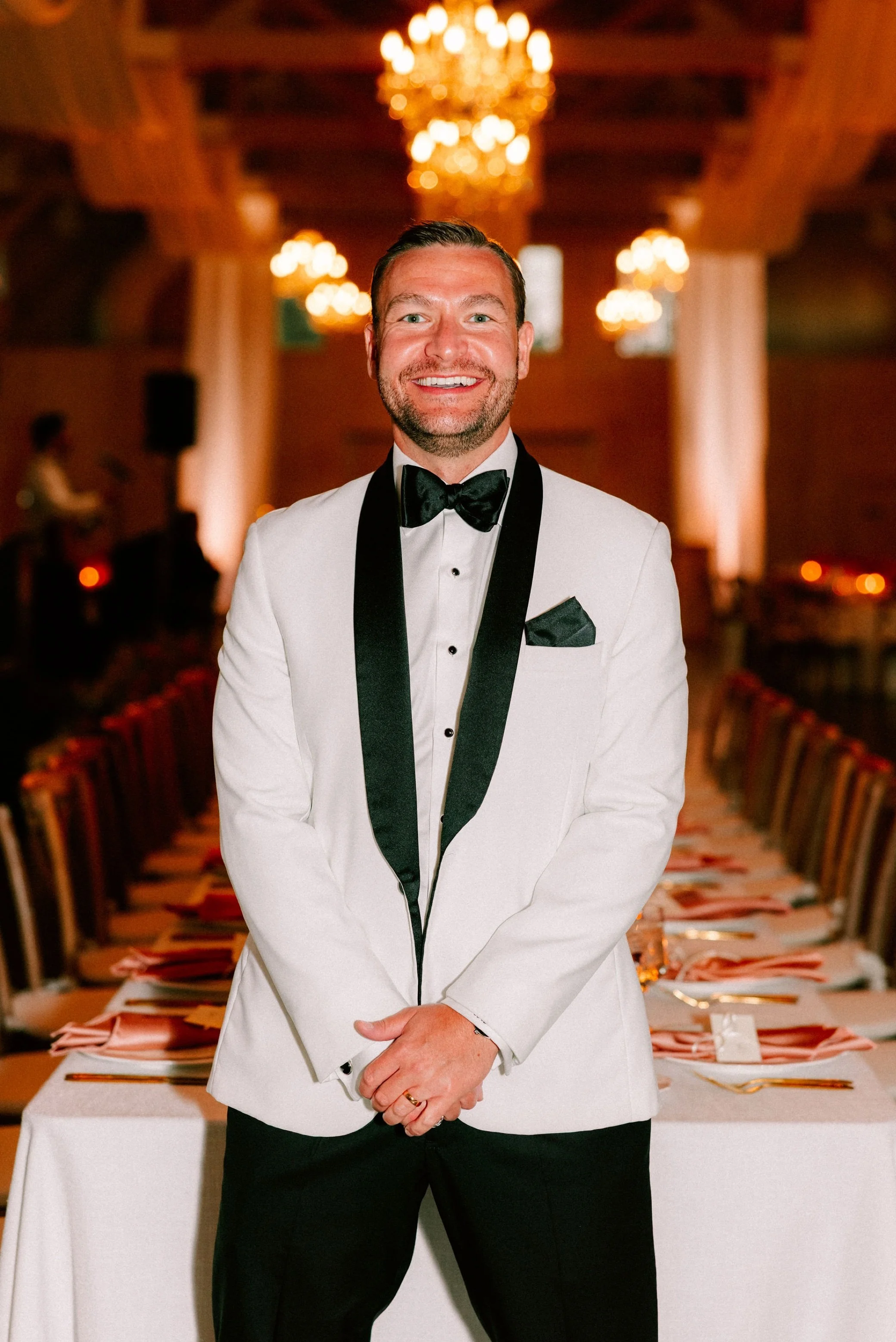  groom in barn at glenmere mansion 