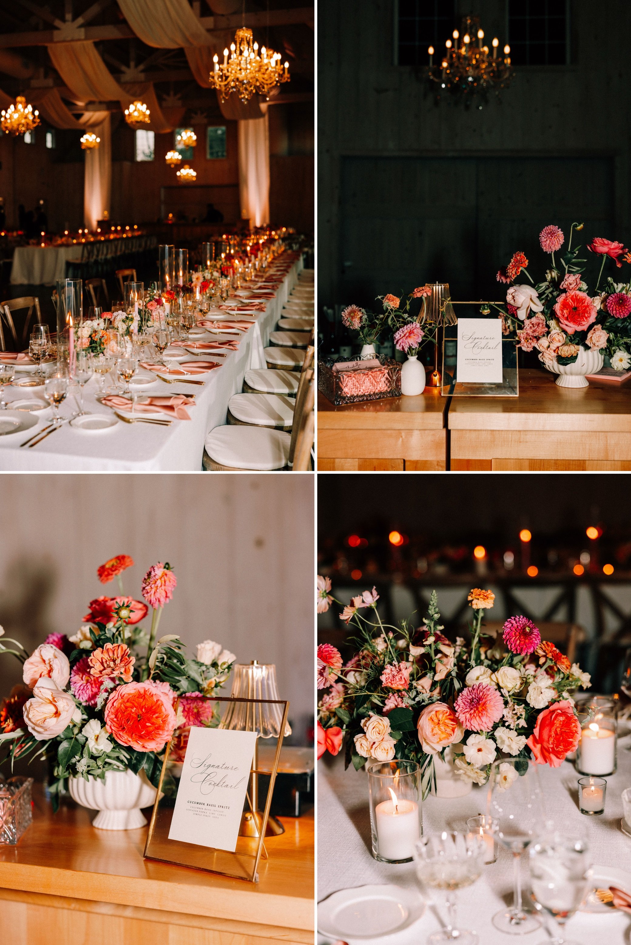  wedding reception details at glenmere mansion barn 