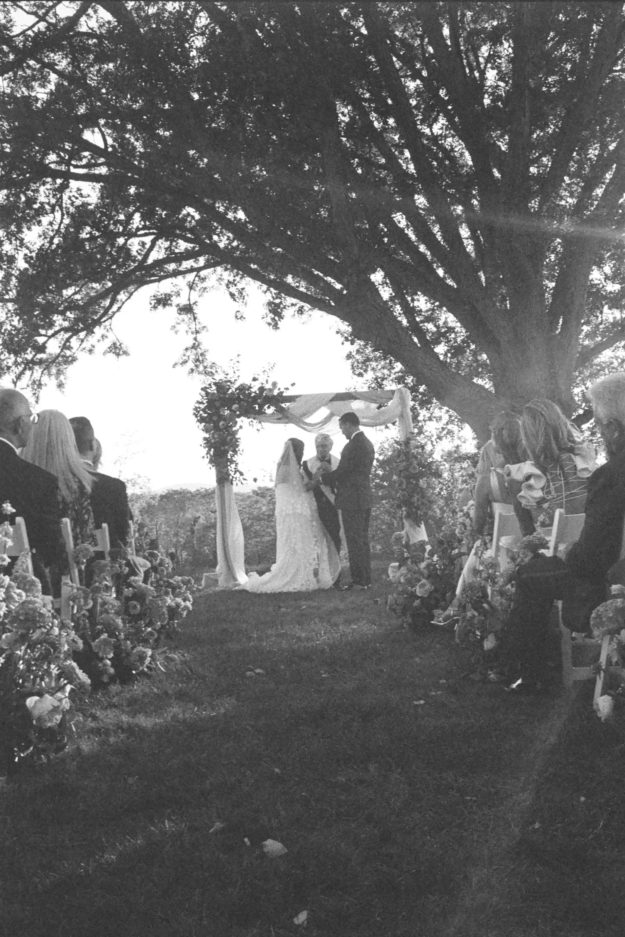  hudson valley wedding film photographer ceremony at glenmere mansion 