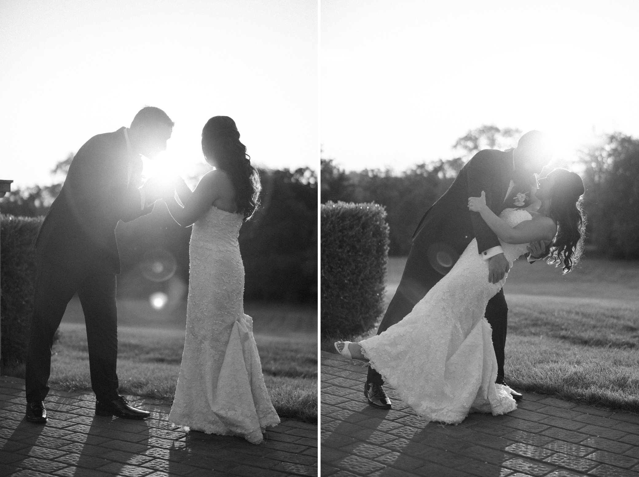  film wedding photographer golden hour at glenmere mansion 