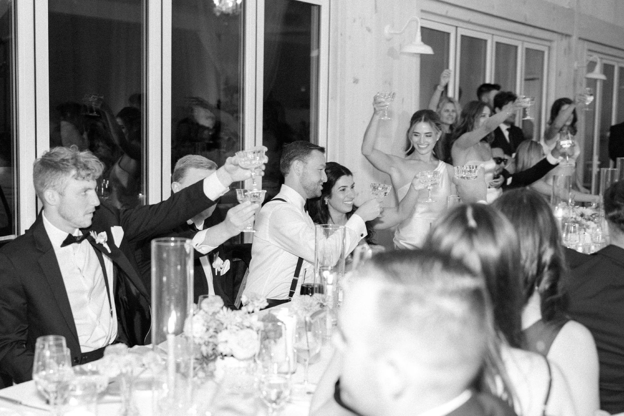  toasts at glenmere mansion by hudson valley wedding film photographer 