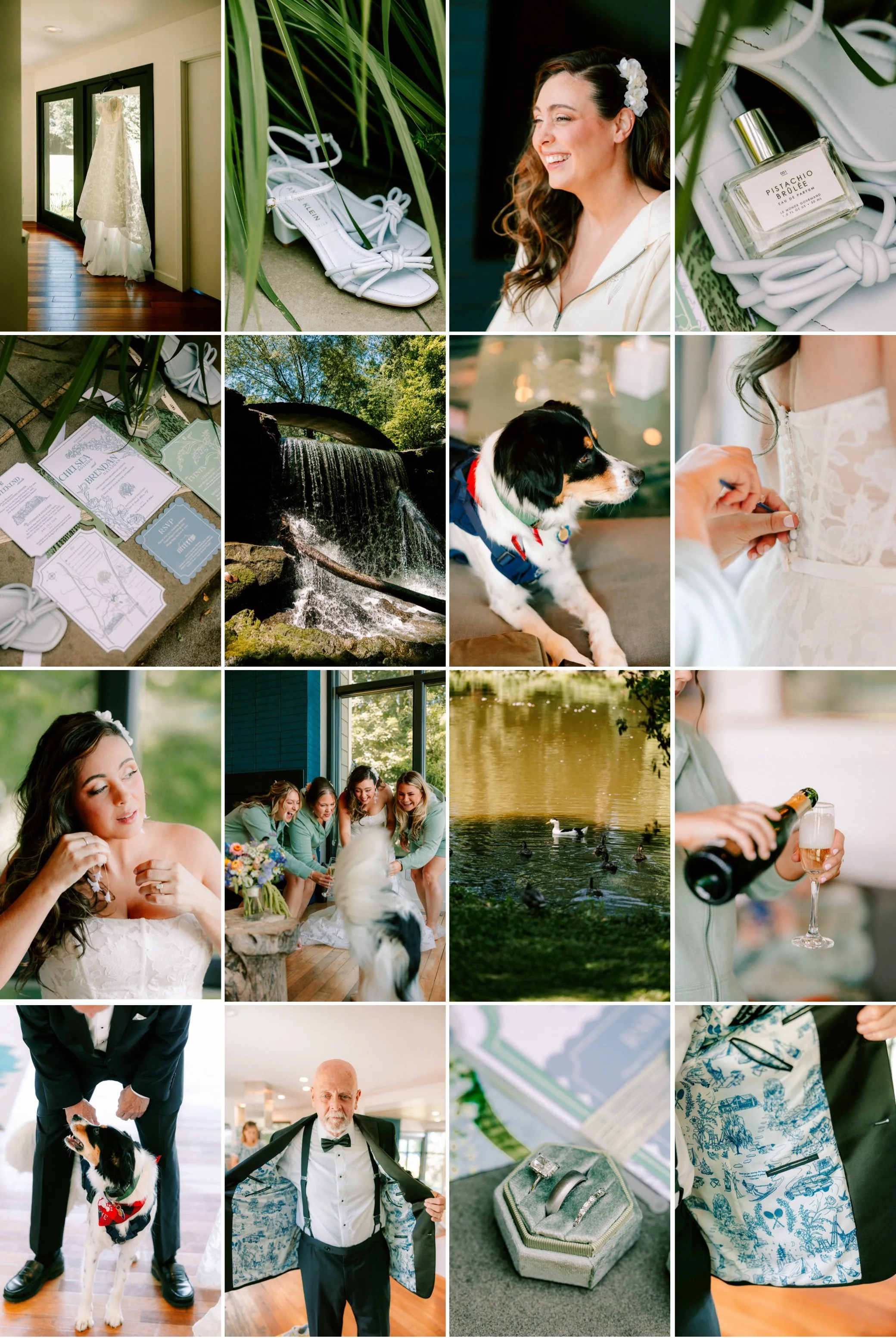  wedding couple getting ready at buttermilk falls 
