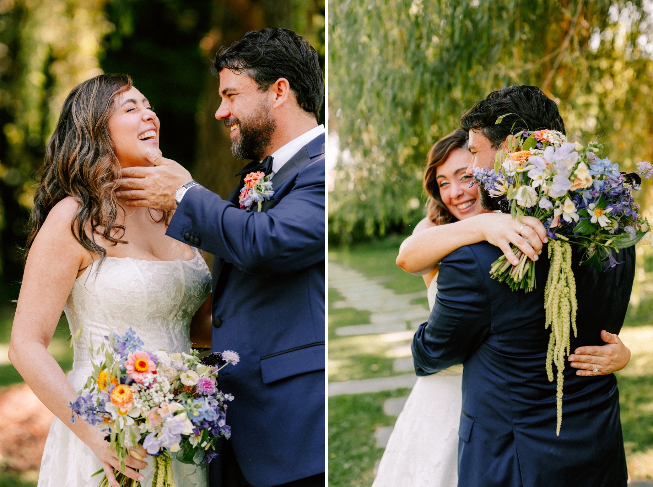  wedding couple at buttermilk falls 