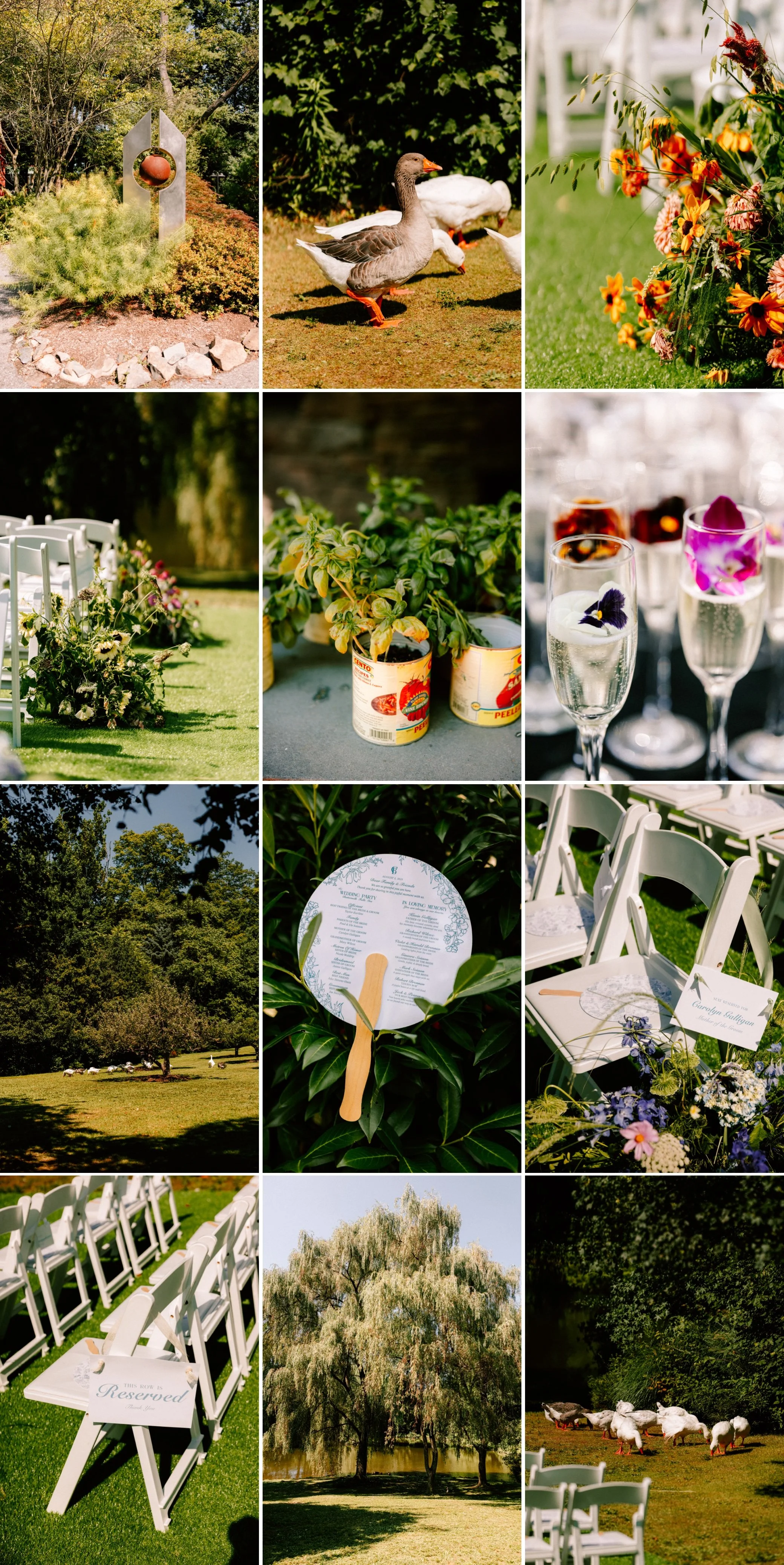  outdoor ceremony details at buttermilk falls 