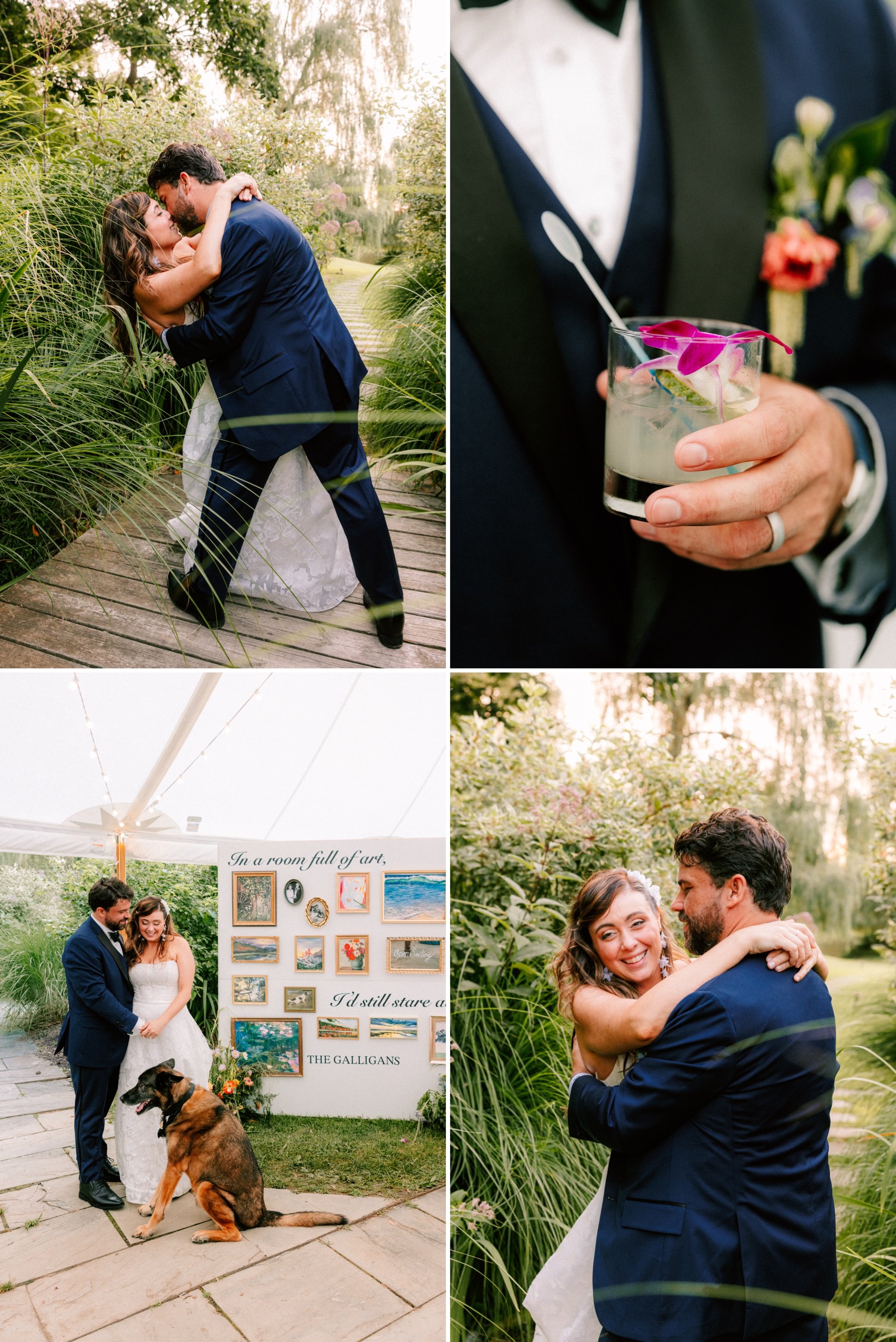  wedding couple at buttermilk falls tent 