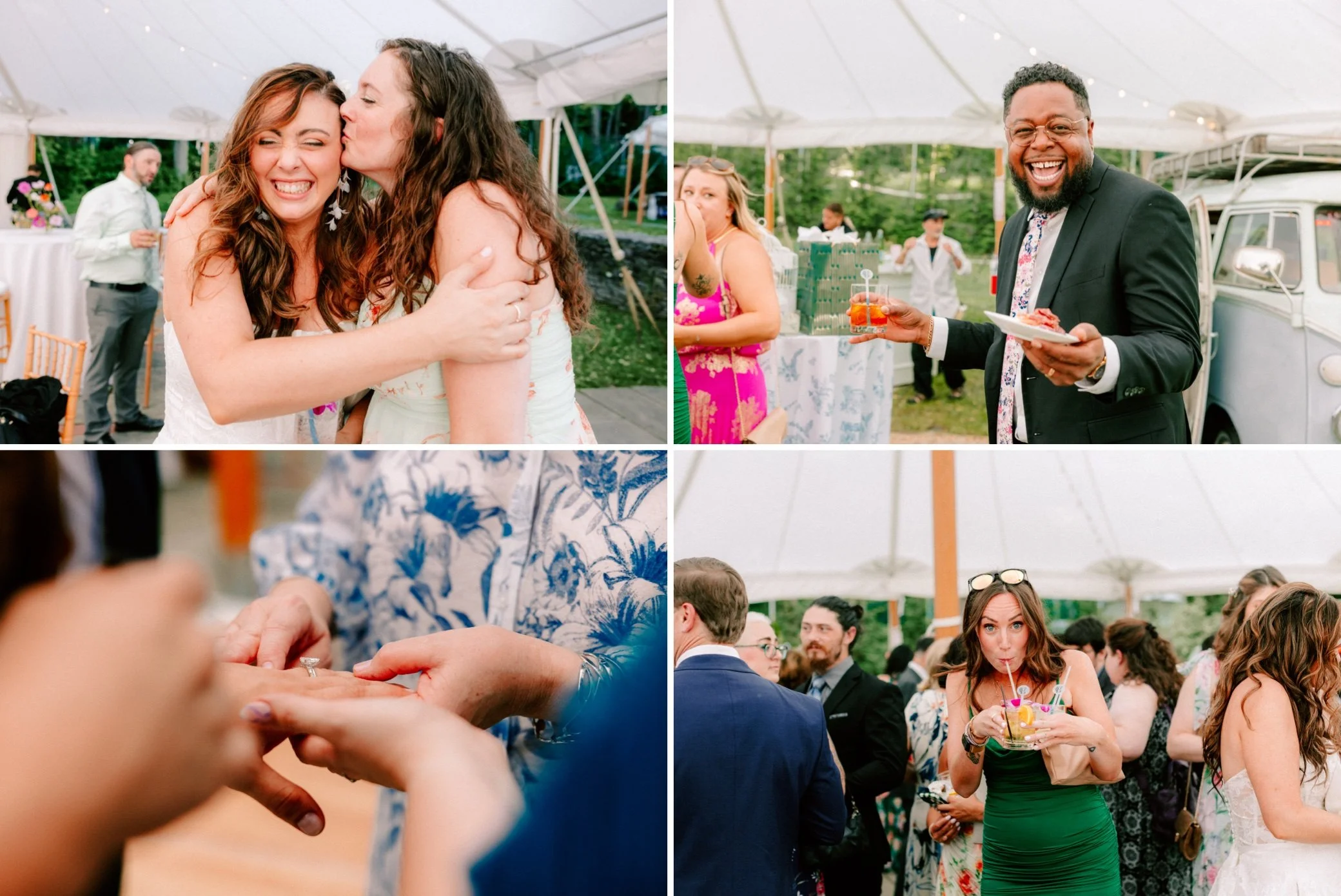  cocktail hour wedding documentary photography at buttermilk falls 