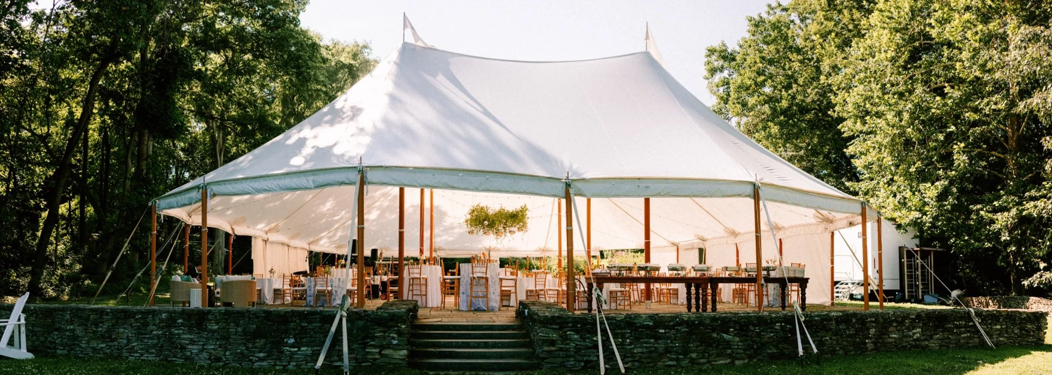  hudson valley tented wedding reception at Buttermilk Falls Inn and Spa 