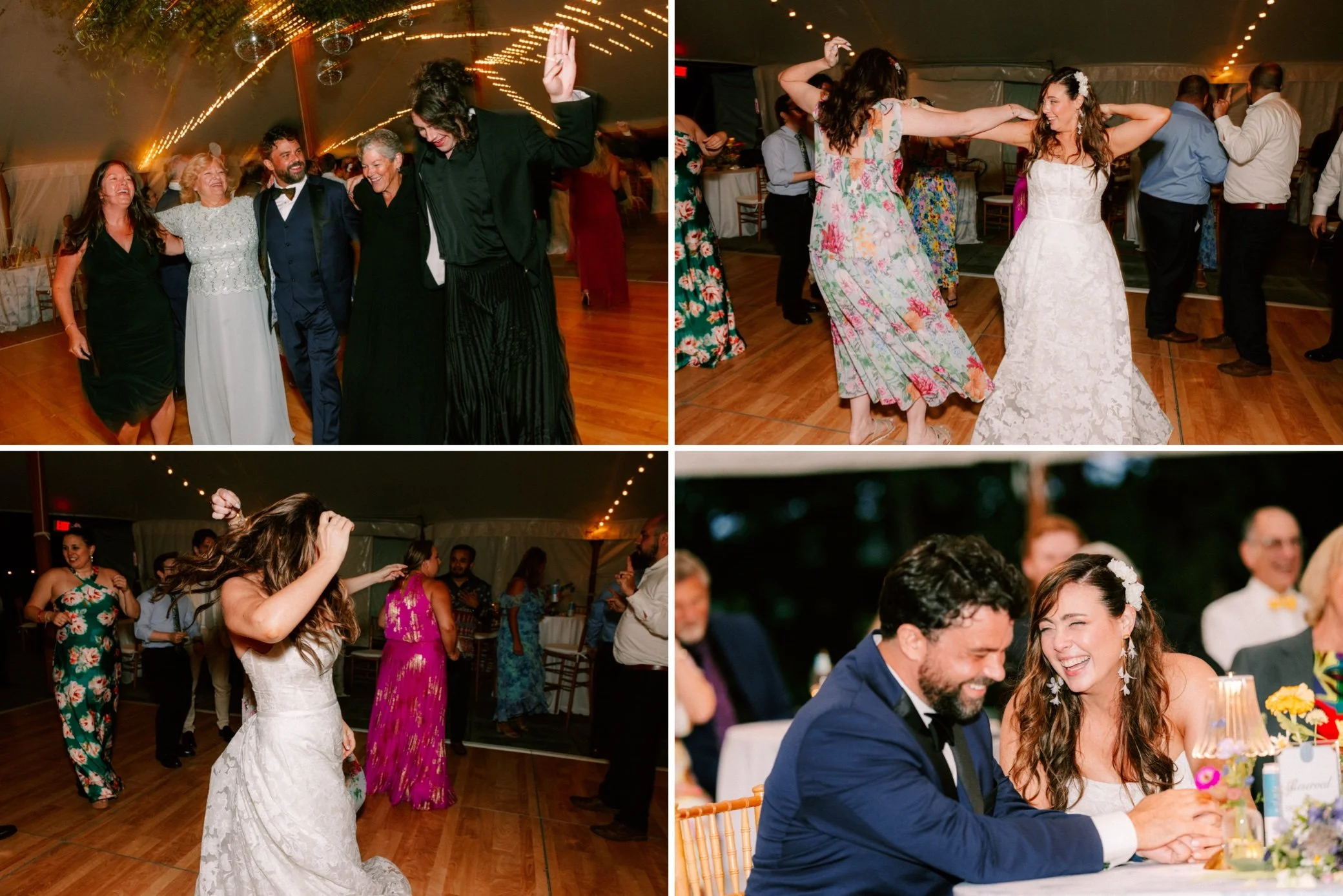  hudson valley wedding reception in tent at buttermilk falls 