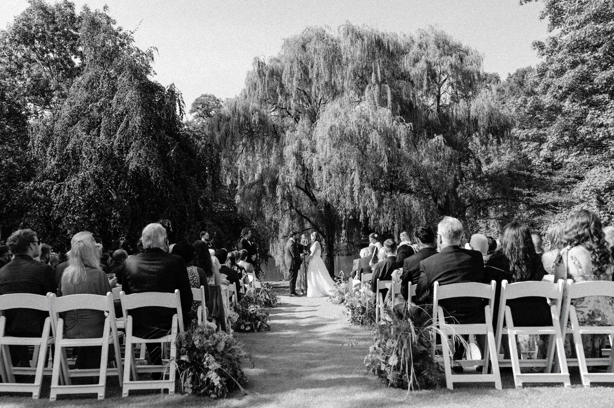  hudson valley wedding ceremony photographs at buttermilk falls 