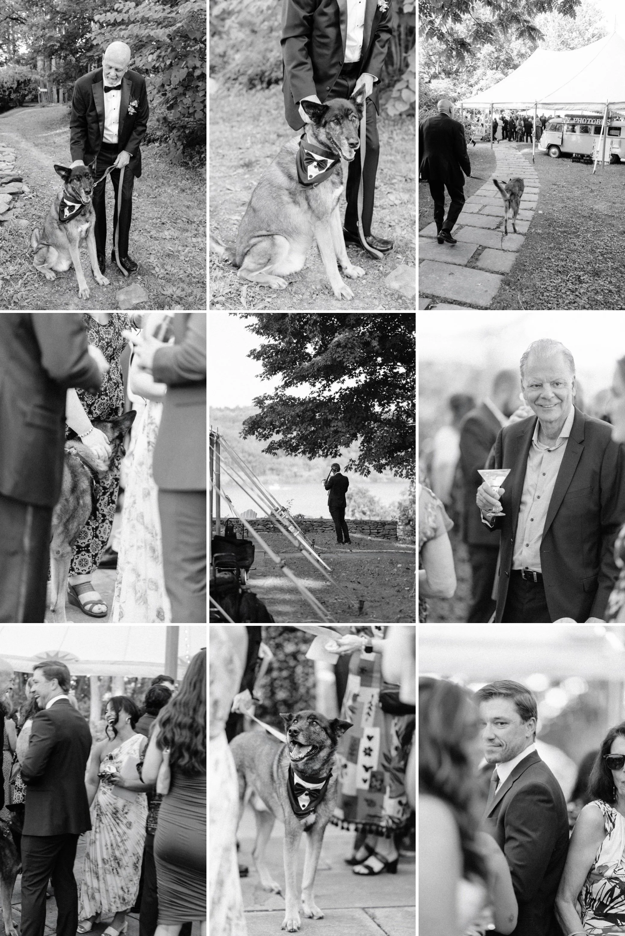  candid wedding photographs of cocktail hour at buttermilk falls 