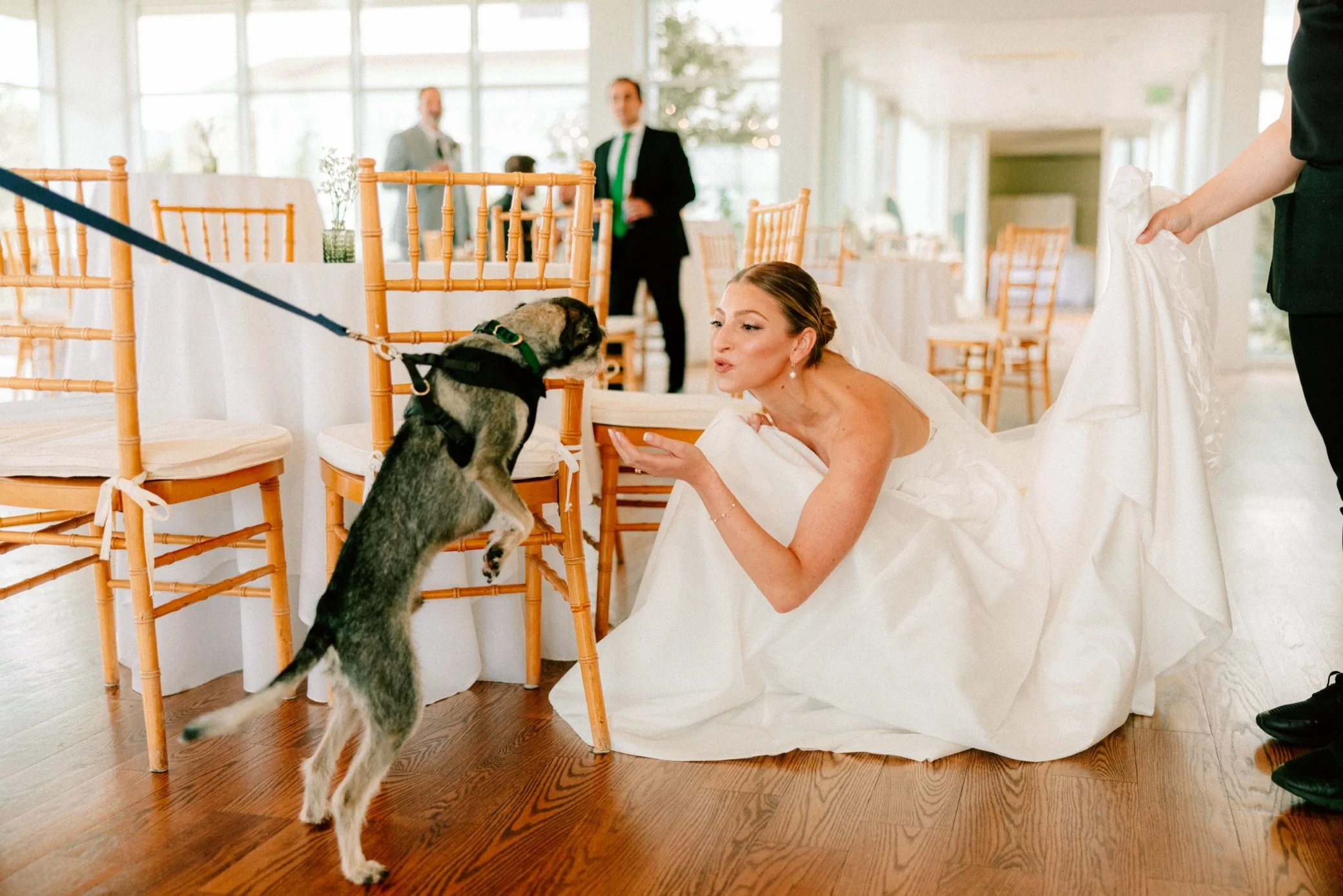  bride with dog at the garrison 